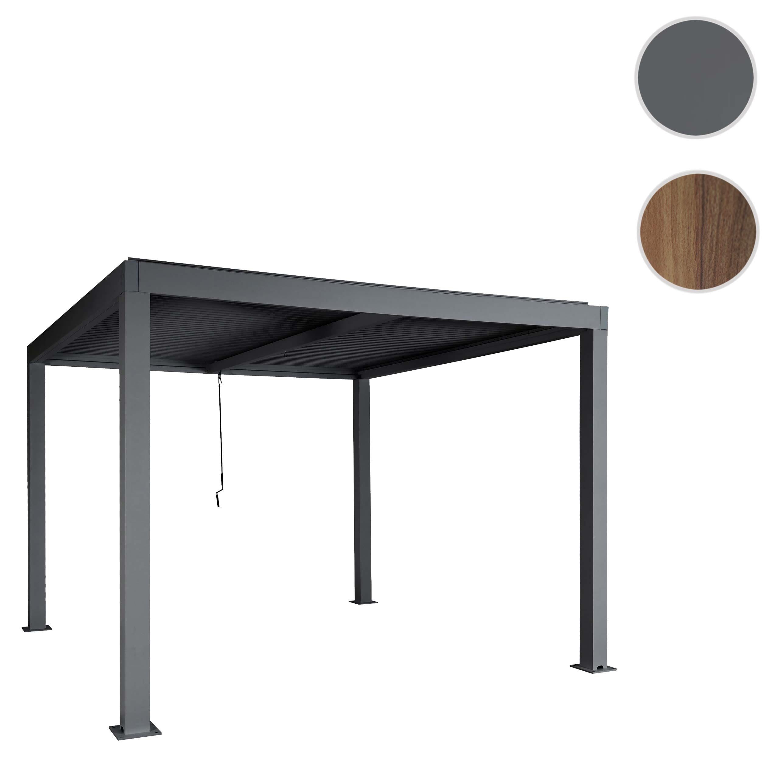 MCW Pergola MCW-L46-10-3x4, BxTxH: 400x300x220 cm, Dach mit drehbaren Lamellen, Windresistenz bis zu 100 km/h