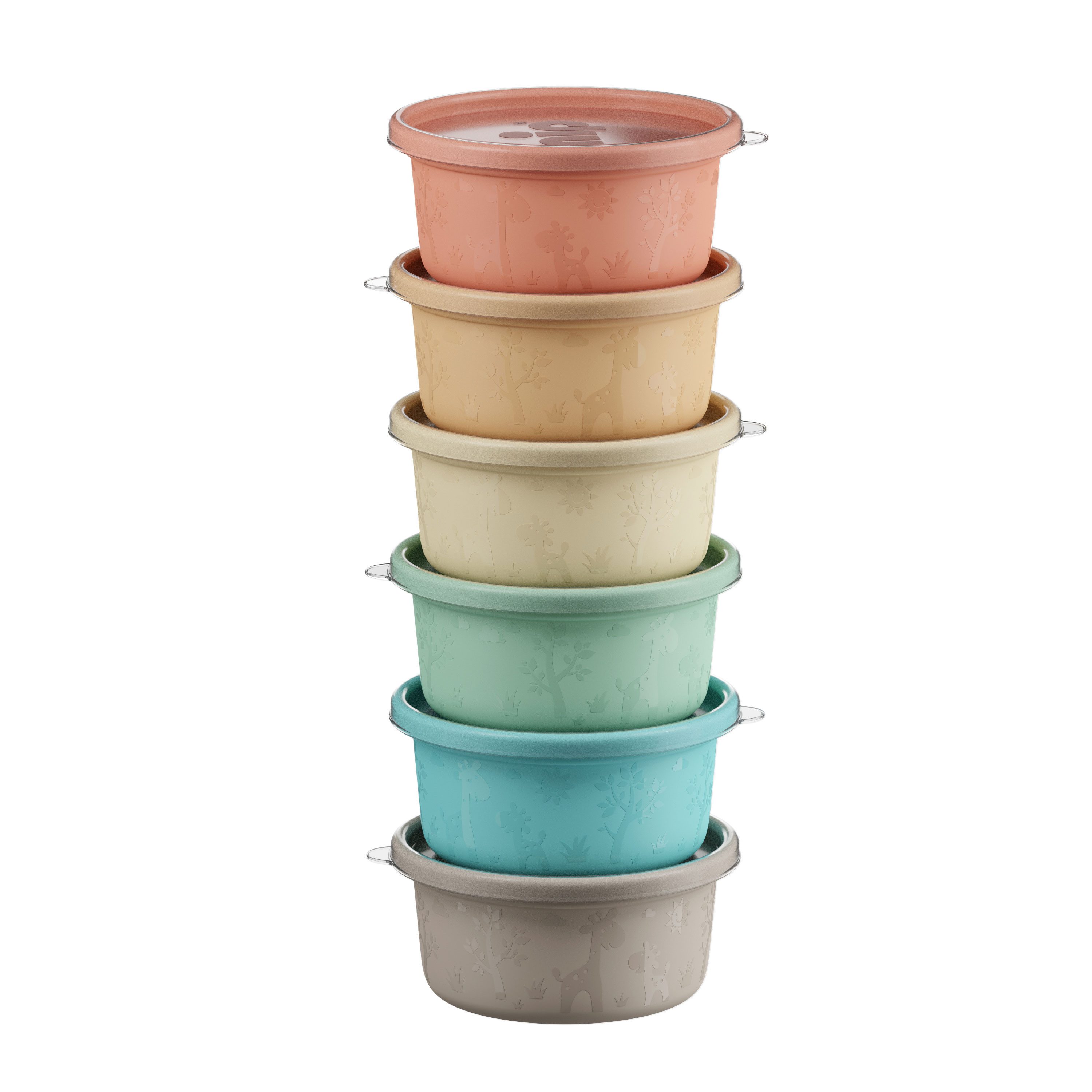 nip Aufbewahrungsbecher Baby SnackBox Set Pastell, Kunststoff, (6-tlg) – Bild 2 von 3