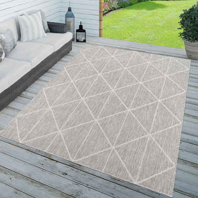 Outdoorteppich In-& Outdoorteppich Wetterfest Terrasse Küche Geometrisch, TT Home, Läufer, Höhe: 4 mm