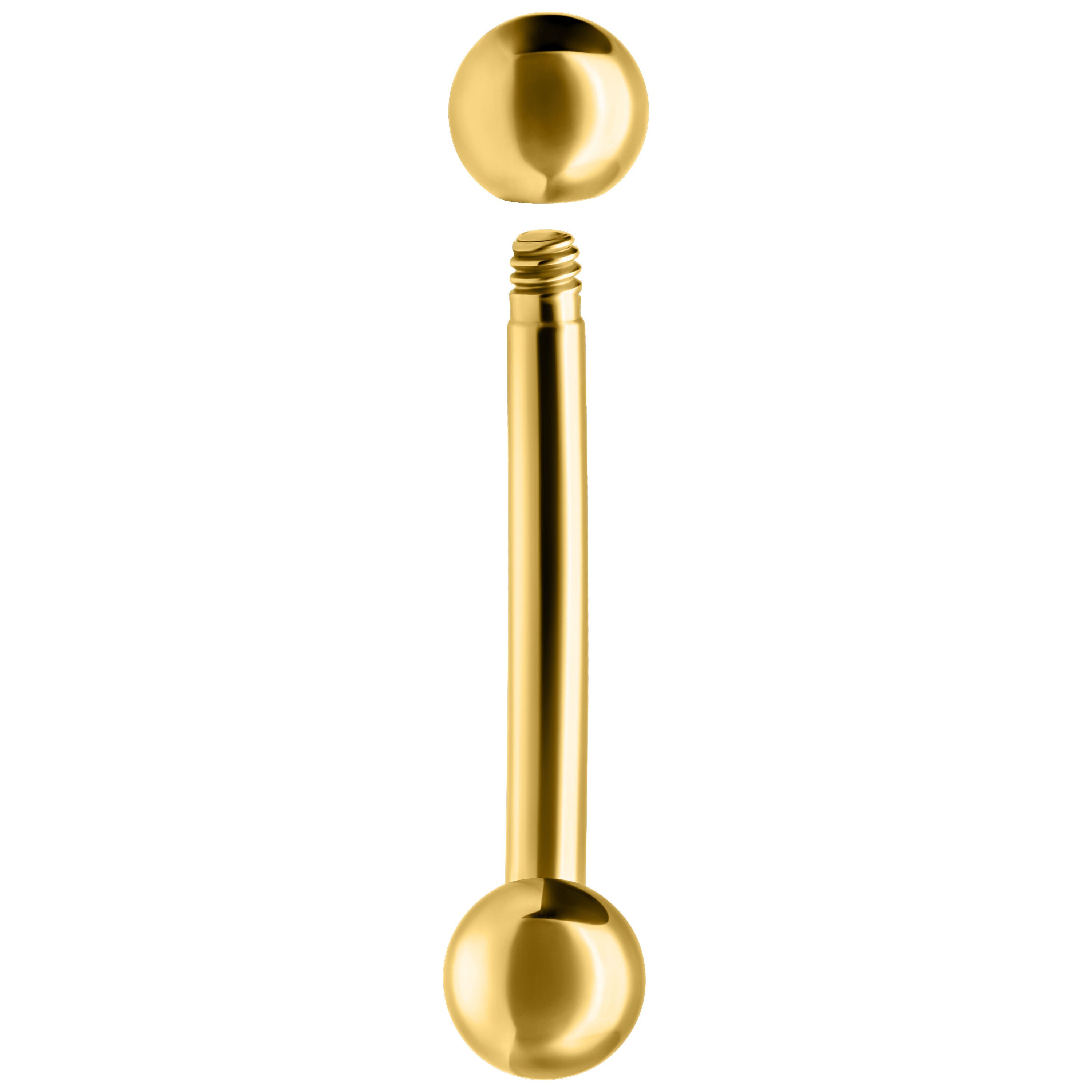Wildcat Piercing-Set Basic Micro Bananabell für Ohr, Augenbraue, Intim, 1 Stück, Titan Grad 23 - wasserfest, hautverträglich, Gold