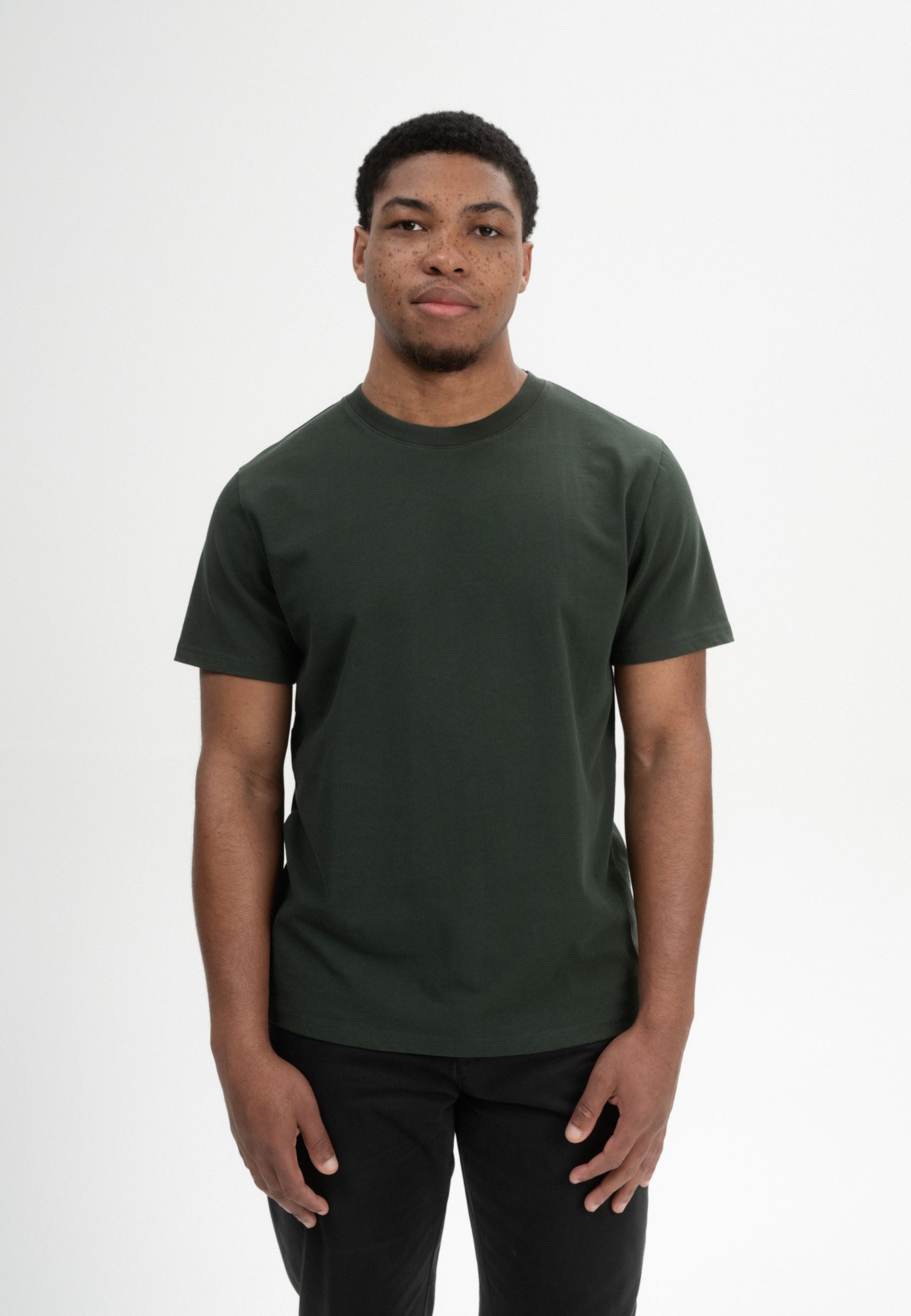 MELA Kurzarmshirt T-Shirt schwer Style PRAVIN Fein gerippter Kragen