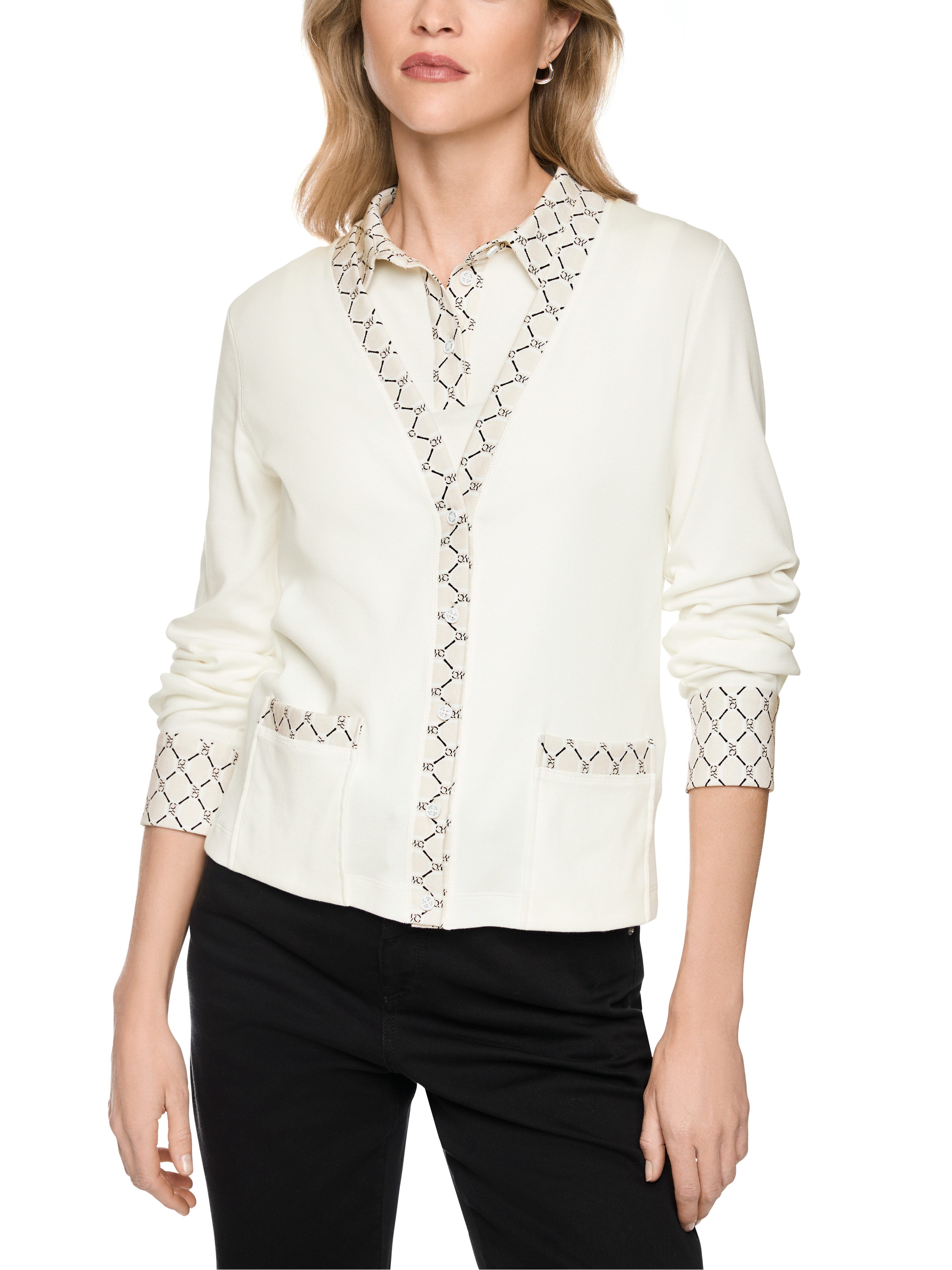 Marc Cain Kurzjacke Golden Hour Premium Damenmode mit Printdetails