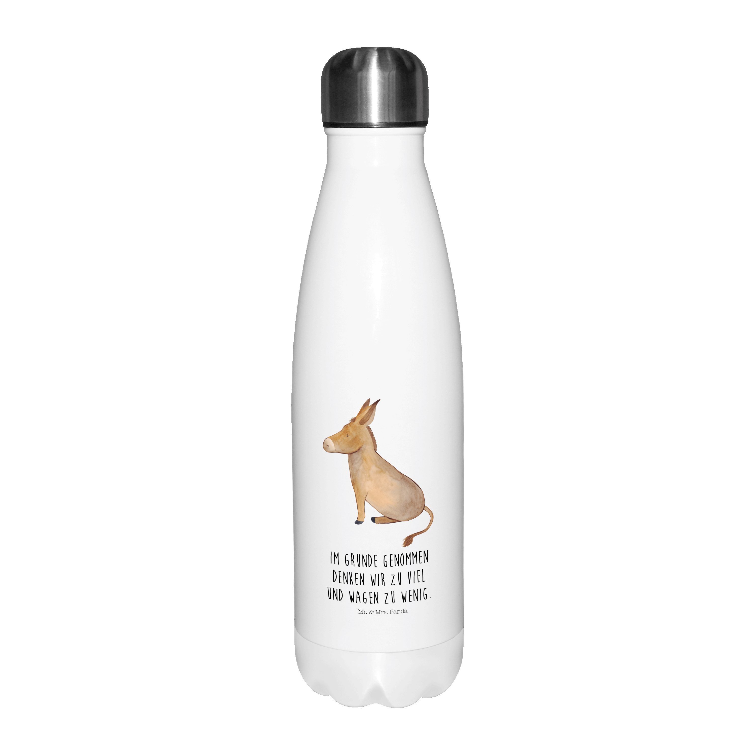 Mr. & Mrs. Panda Thermoflasche »Esel Weiß Geschenk, lustige Sprüche