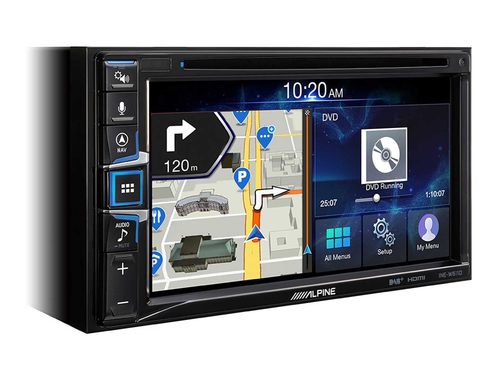 ALPINE INE-W611D 2-DIN 6,5 Zoll Navigationssystem Apple Car Play Android Autoradio (RDS, AM/FM Radio, Animiertes Display, Freisprecheinrichtung, 2 DIN)