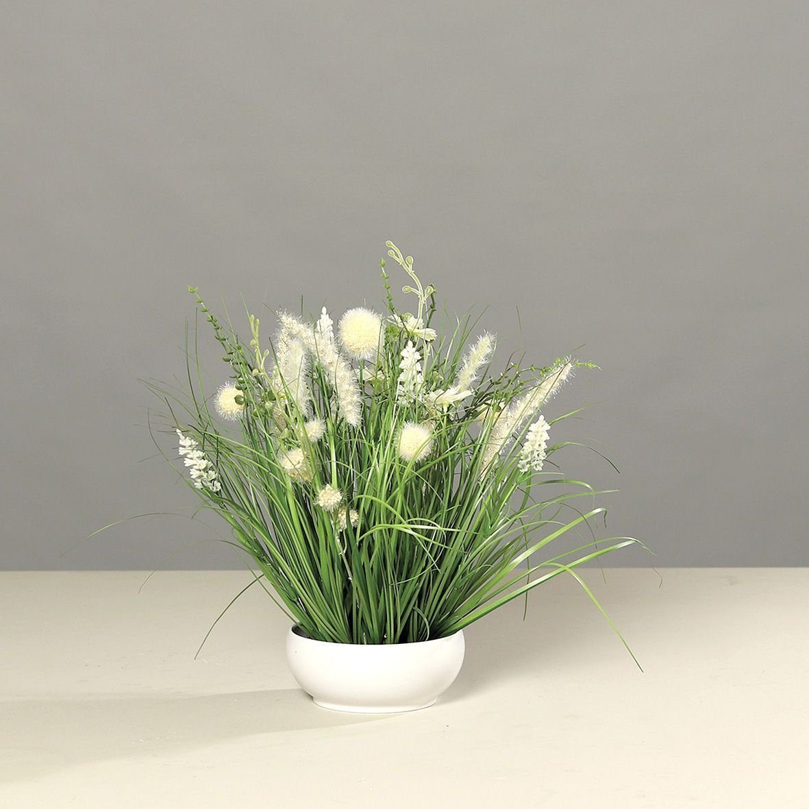 künstliche Kunstpflanze DPI in Kunststoffschale, Wiesenblumen DPI