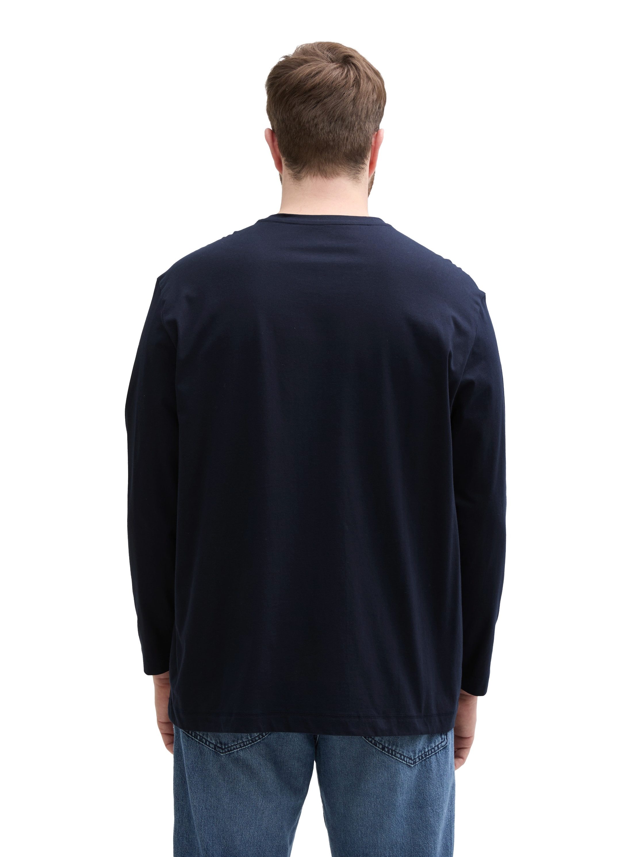 TOM TAILOR PLUS Langarmshirt mit Logo-Stickerei