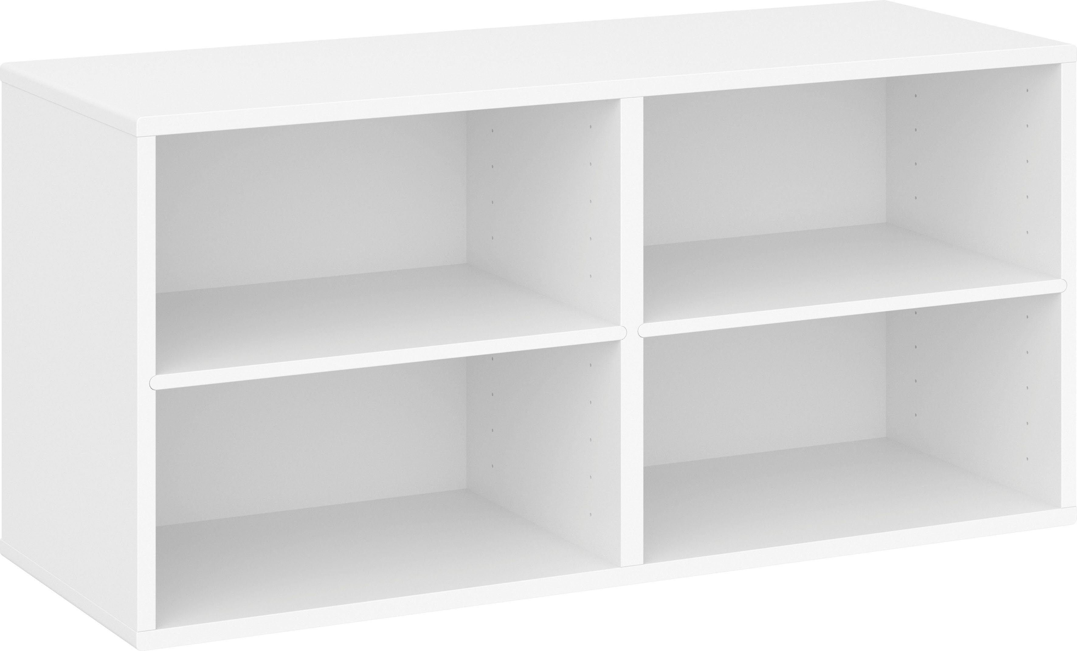 Furniture Keep Regal 89,6 mit 002, Modul Weiß flexibel by Breite Hammel Wandmontage, Weiß Regalböden, festen 2 | Hammel cm,