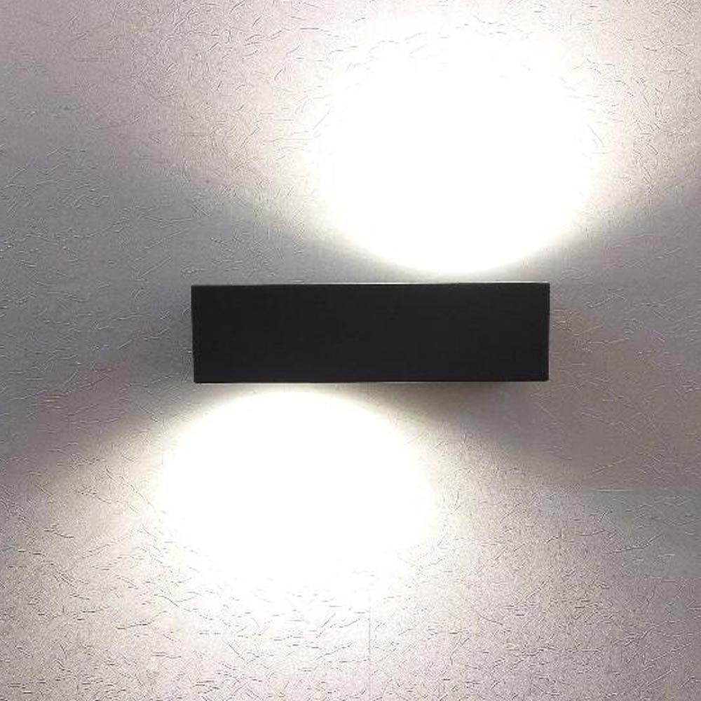 LED warmweiß Aluminium Grafner Lichtschein Wandlampe Grafner® Up&Down integriert, 6046 dunkelgrau, LED Außen-Wandleuchte fest