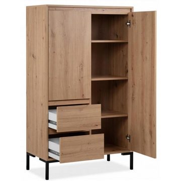 Finori Kommode Highboard KORSIKA Artisan Eiche Nb. grifflos ca. 81 x 139 x 40 cm