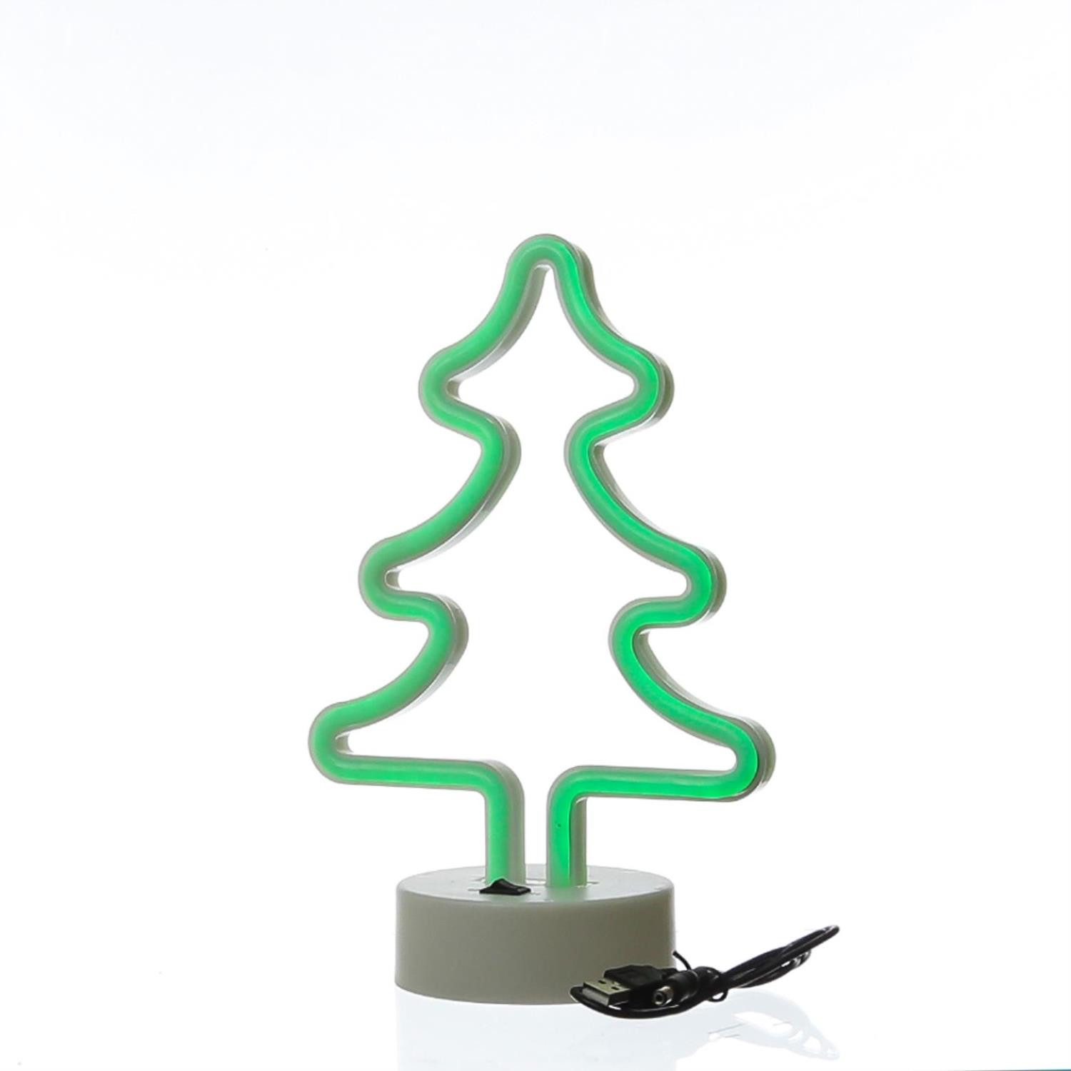 SATISFIRE LED Dekolicht LED Neonlicht TANNENBAUM Neonschild Leuchtfigur USB günstig online kaufen