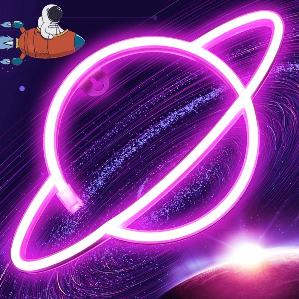 Rosnek LED Dekolicht Planet Moon, für Wand Shop Schlafzimmer Bar Party Weih günstig online kaufen