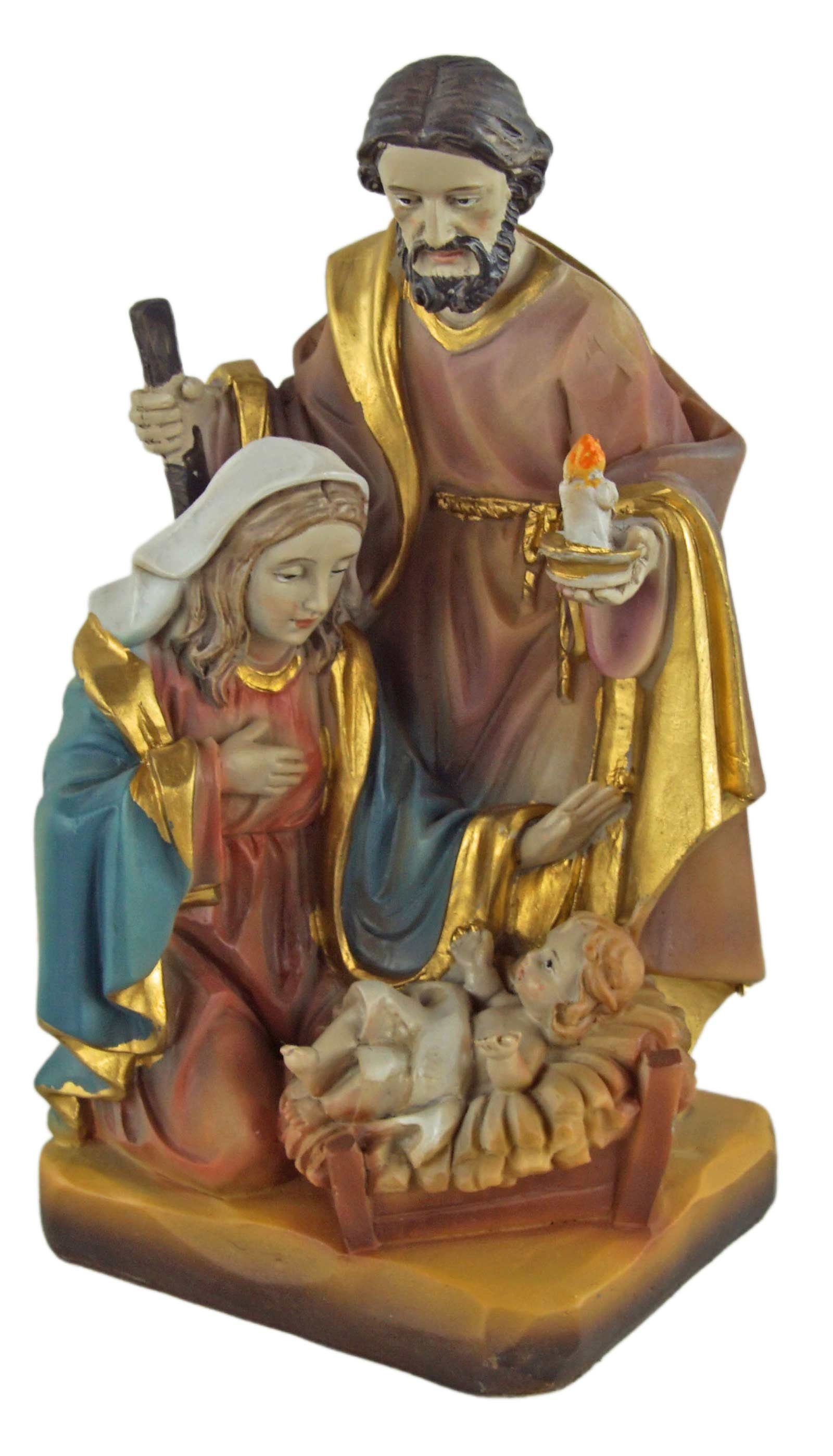 Krippenursel Krippenfigur Krippenfigurenblock Heilige Familie, ca. 14 cm, K 065-14 (1 St., 1-tlg), handbemalte Krippenfiguren