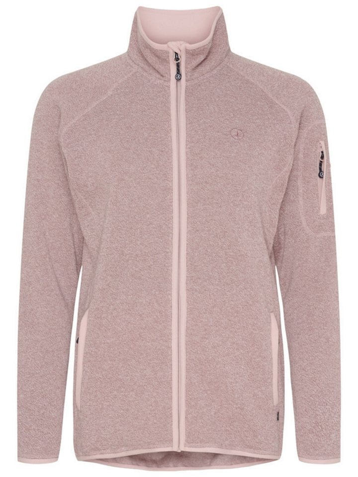 Sea Ranch Fleecejacke Damen Fleece-Strickjacke Eleana mit Stehkragen und Reißverschluss Melange-Optik, Weiches Fleece mit Jersey-Innenkragen, Saum abgerundet