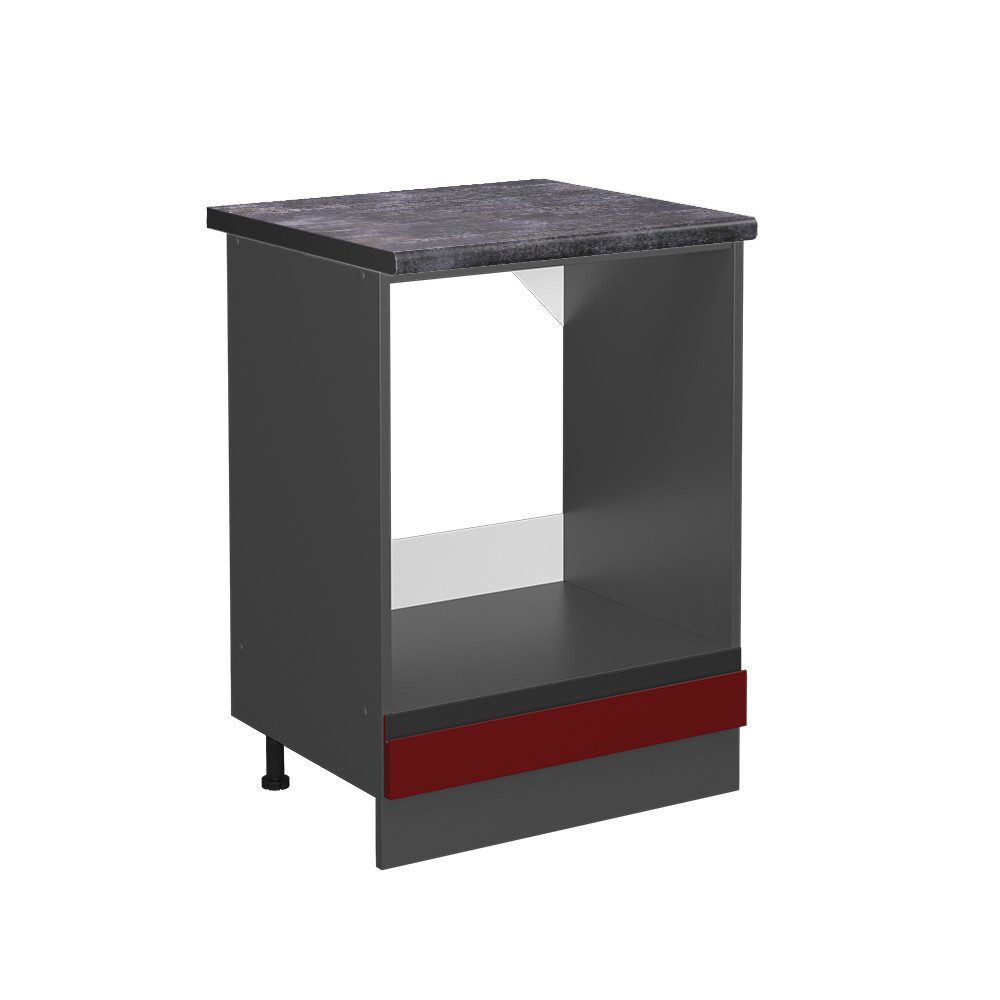 Vicco Herdumbauschrank R-Line, Rot/Anthrazit, 60 cm, günstig online kaufen