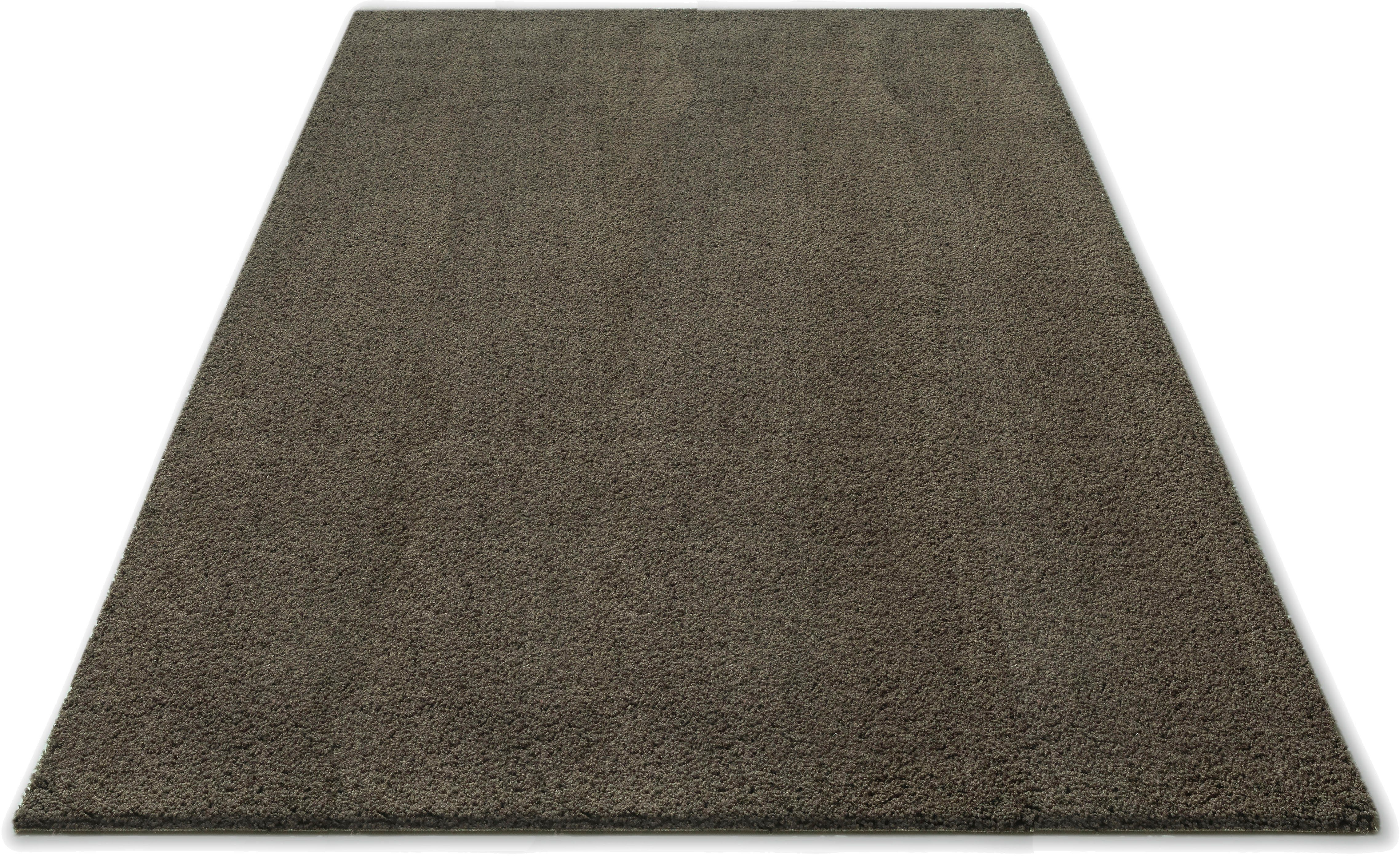 Hochflor-Teppich Ilvi, andas, rechteckig, Höhe: 31 mm, extra flauschig, besonders weich durch Mikrofaser, einfarbig, weich braun | Shaggy-Teppiche