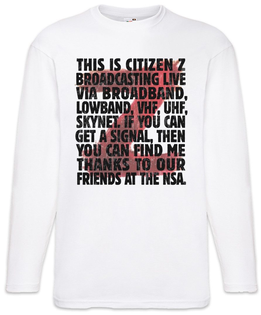 Urban Backwoods Langarmshirt Citizen Z Speach Langarm T-Shirt Z Zombie Sign Logo Symbol Nation Lt. (1-tlg) Roberta Warren Simon Cruller