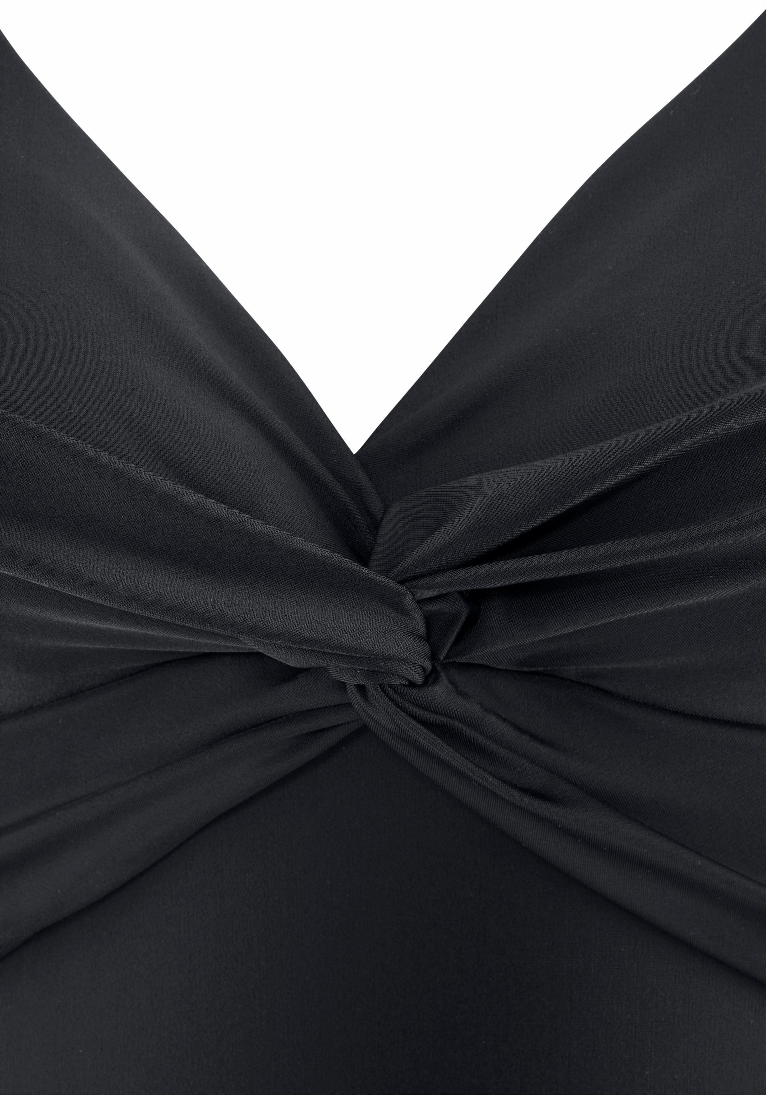 LASCANA Badeanzug mit Shaping-Einsatz vorn, eingearbeitete Softcups, mit Raffungen