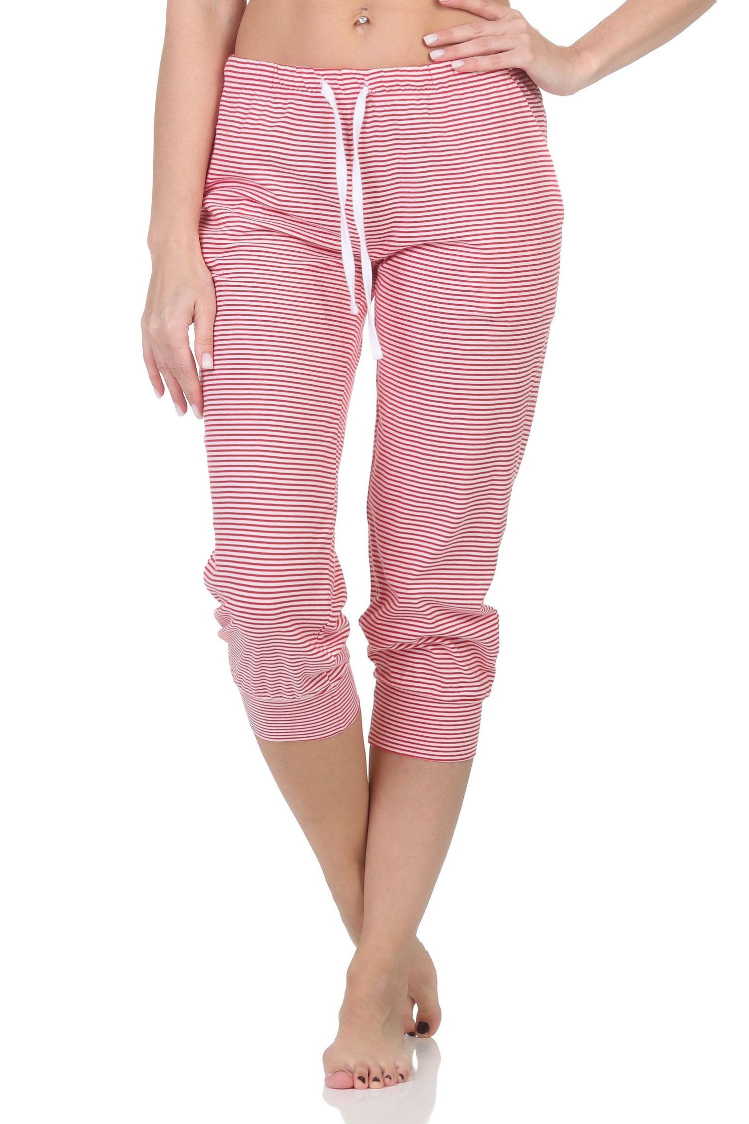 Normann Relaxanzug Damen Schlafanzug Pyjama Capri-Hose 3/4-lang - perfekt zu kombinieren