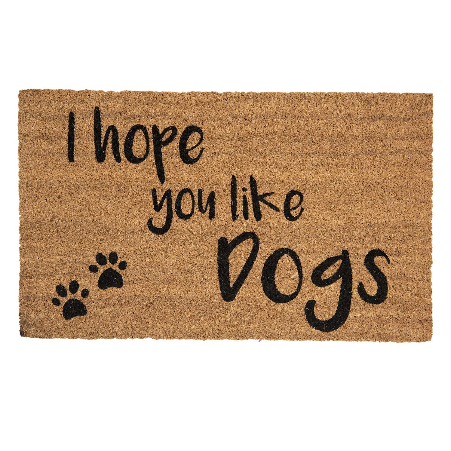 Clayre & Eef Fußmatte Fußmatte Läufer Like Dogs Hundemotiv 75 cm