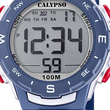 CALYPSO WATCHES Digitaluhr Calypso Unisex Uhr Digital K5801/5, (Digitaluhr), Damen, Herrenuhr rund, mittel (ca. 35mm) Kunststoffarmband, SportStyle
