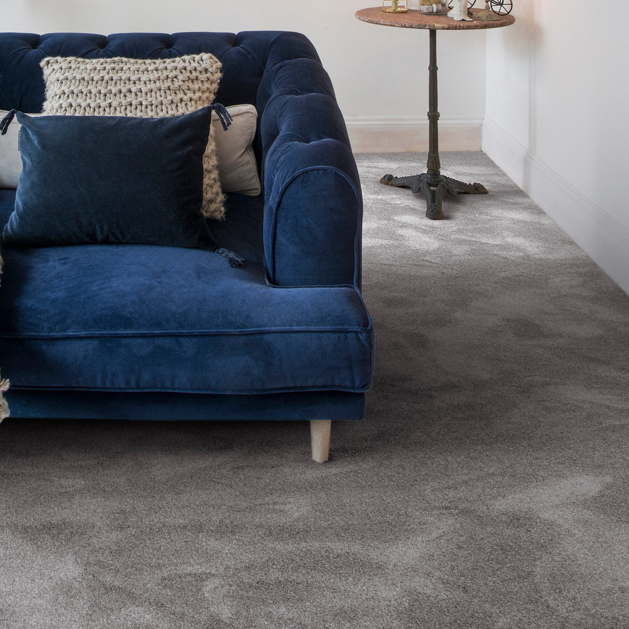 Andiamo Teppichboden Levin, Velours, Gesamthöhe 10 mm, Made in Belgium, rechteckig, Uni Farben, Breite 400 cm oder 500 cm, weiche Qualität