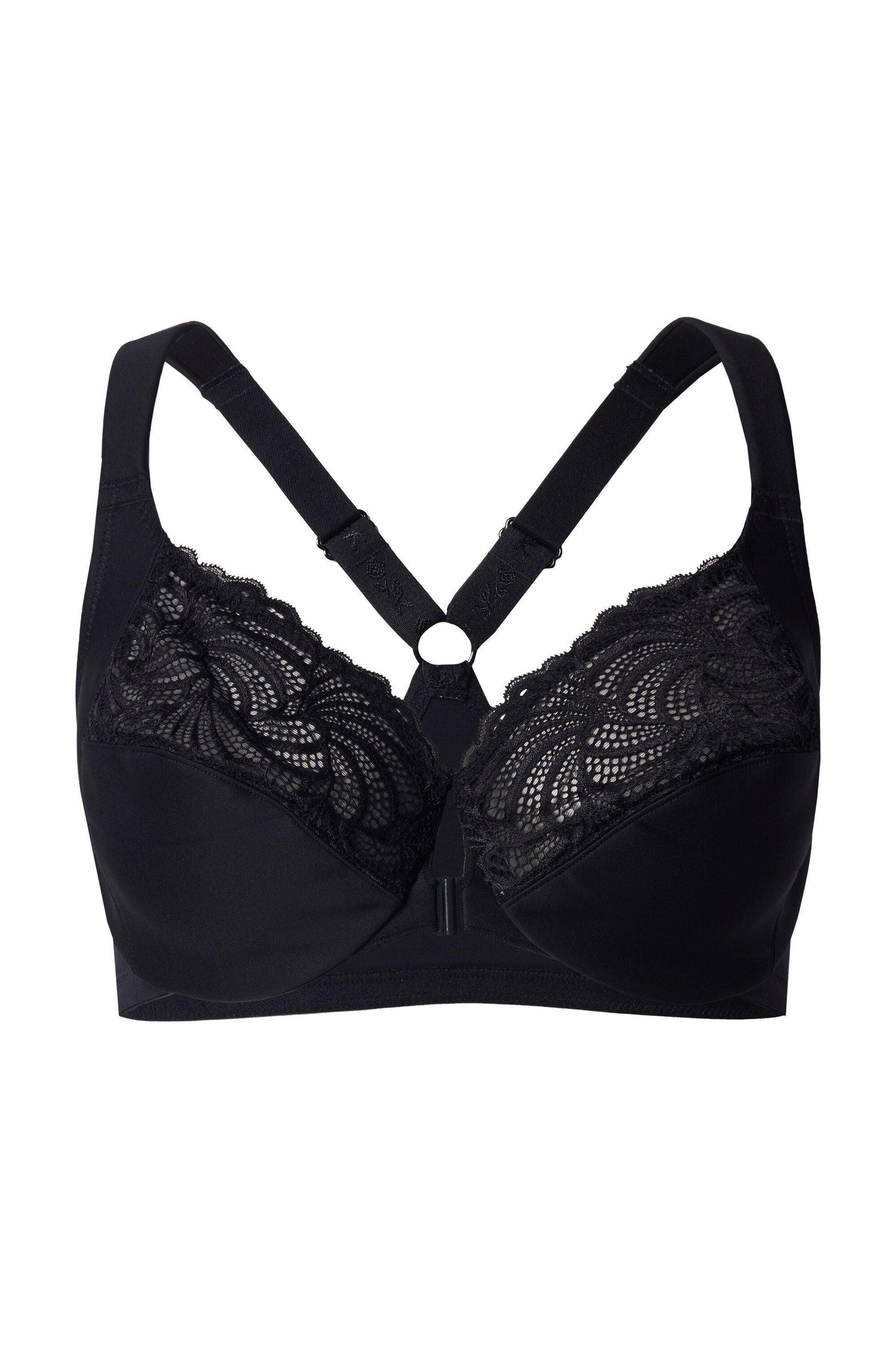 Ulla Popken Bügel-BH Bügel-BH Spitze Softcups Vorderverschluss
