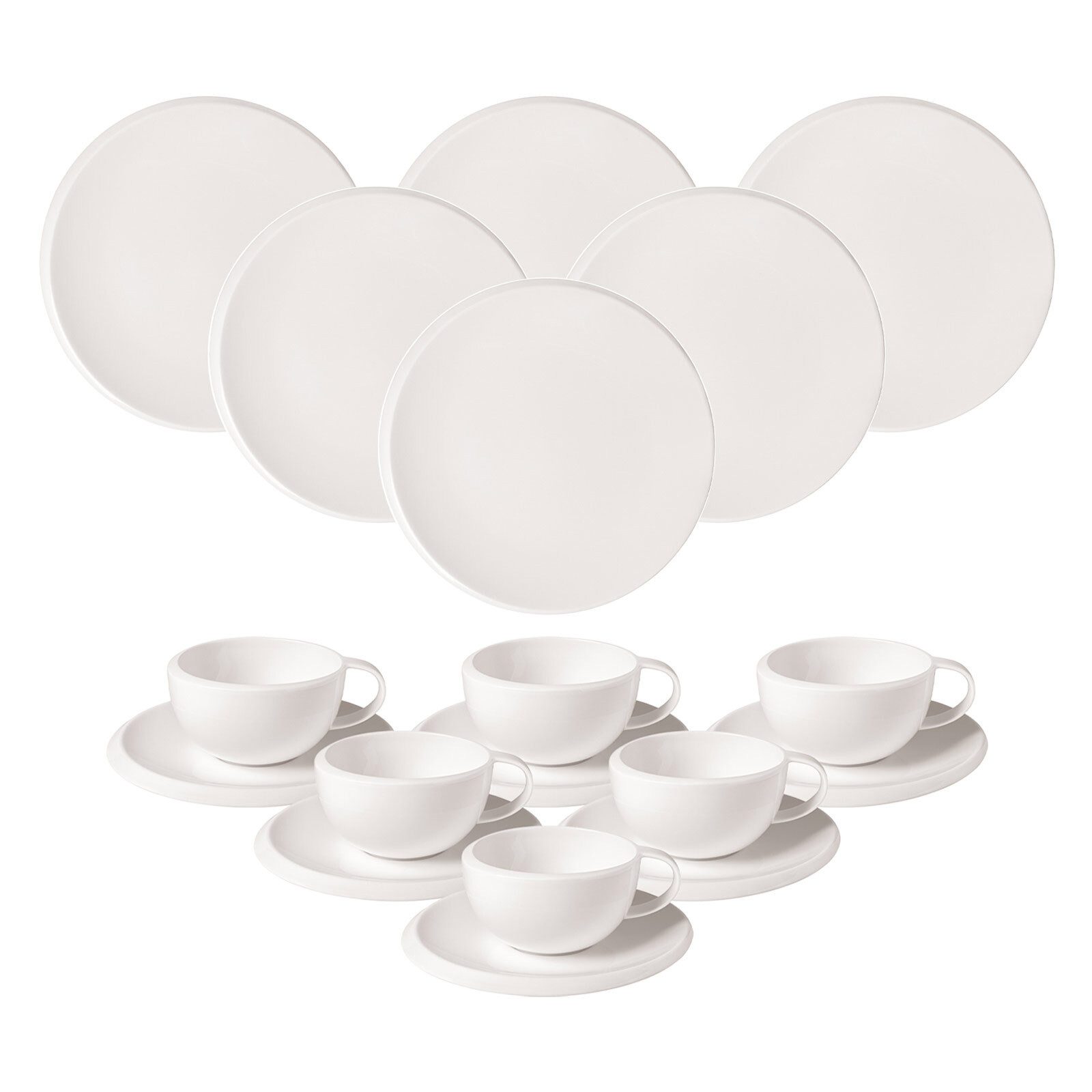 Villeroy & Boch Kombiservice NewMoon Kaffeeservice 18er Set (18-tlg), Porzellan