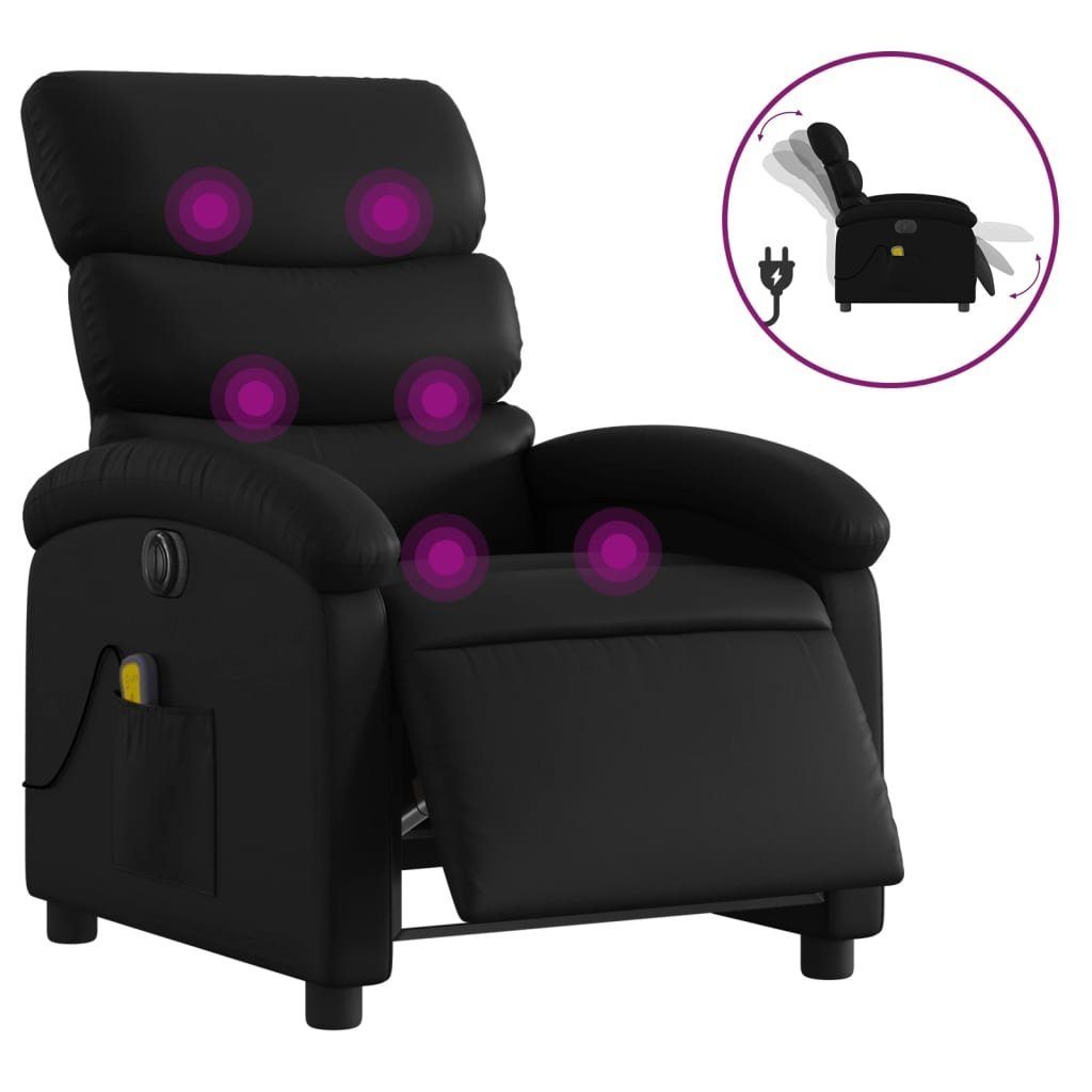 vidaXL Massagesessel Massagesessel Elektrisch Schwarz Kunstleder