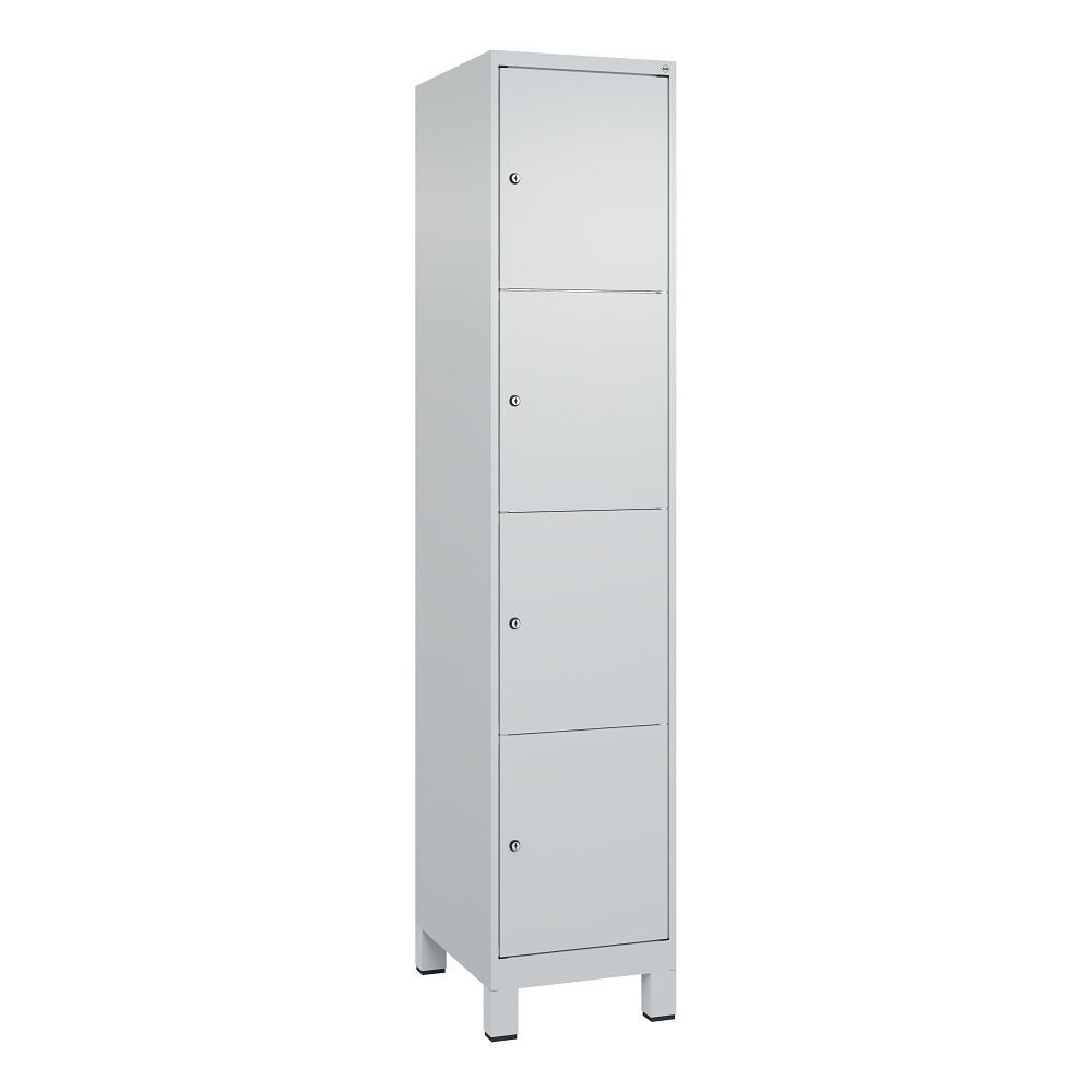 C+P Garderobenschrank Fächerschrank Classic Plus, 4 Fächer übereinander, Abteilbreite 40 ... Für Schule, Verein und Fitness-Studios