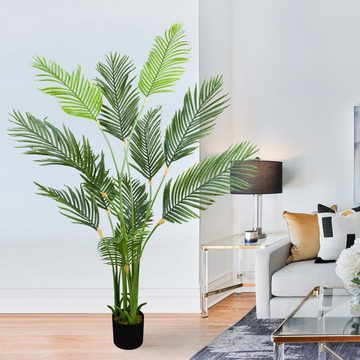 Kunstpalme Kunstpflanze Palme Palmenbaum Arekapalme Künstliche Pflanze 170 cm, Decovego
