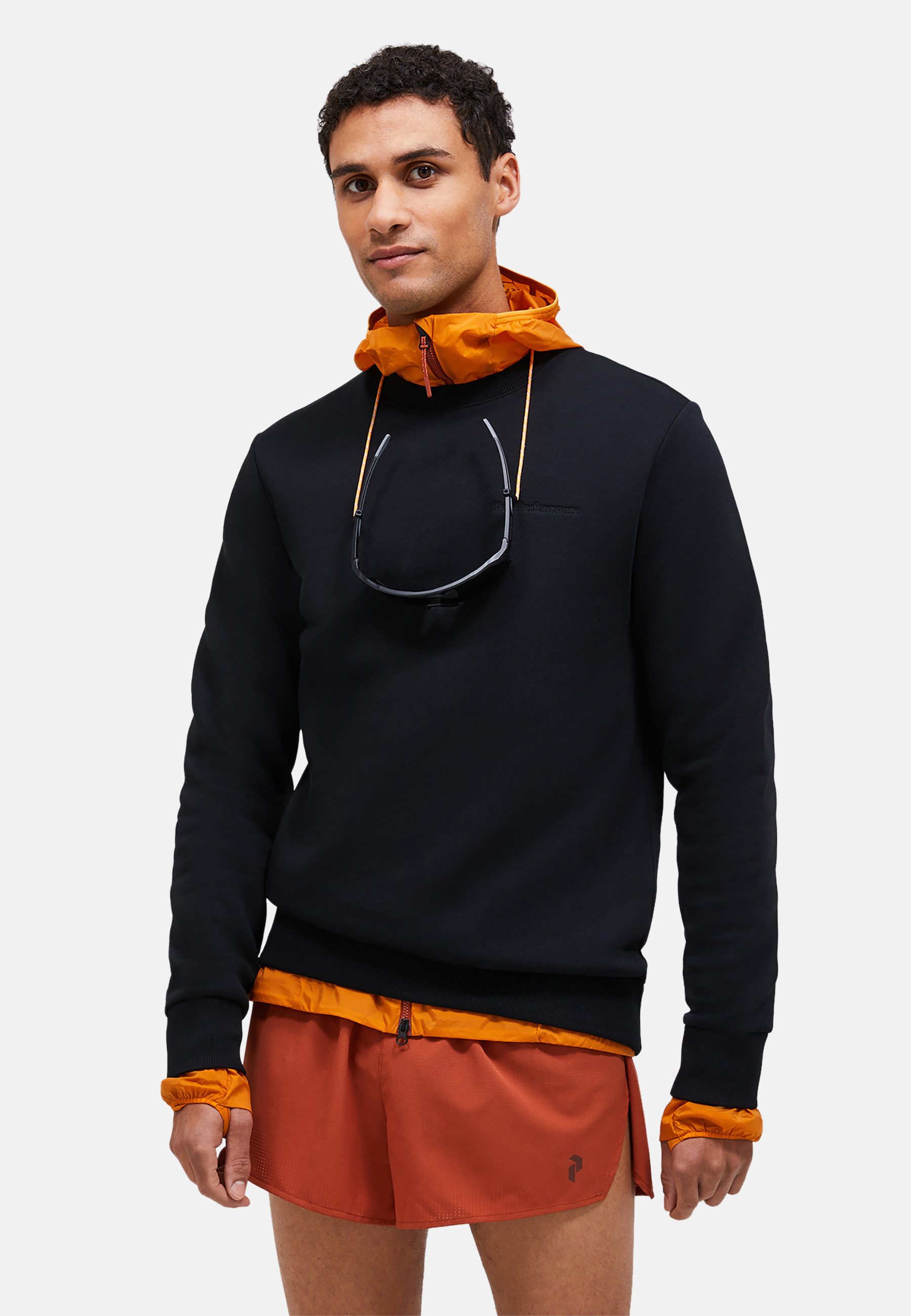 Peak Performance Sweatshirt M Original Small Logo Crew Ton-in-Ton-Nähte
