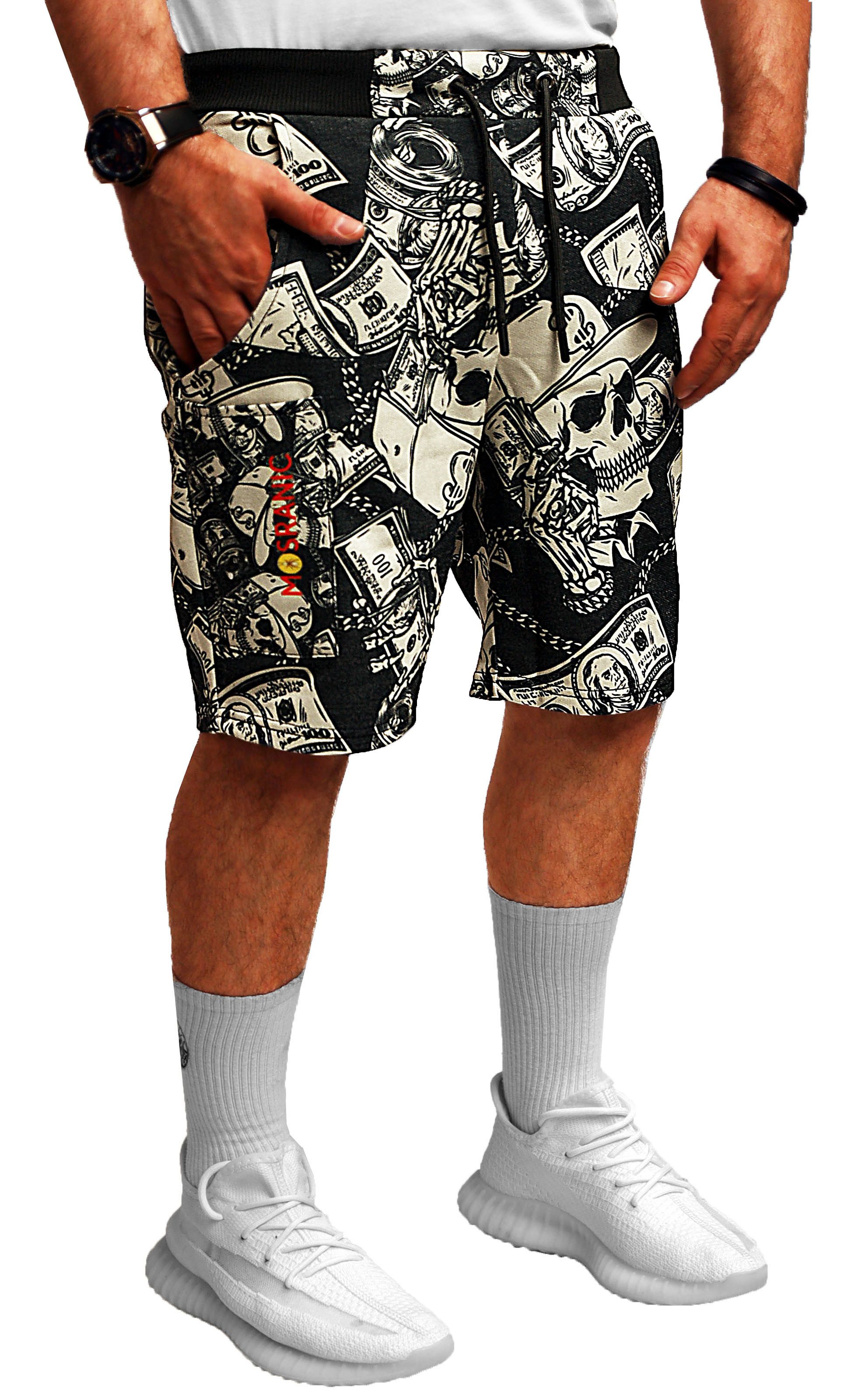 RMK Trainingsshorts Herren Short Sport kurze Hose Sommer Gothic Skull Toten günstig online kaufen