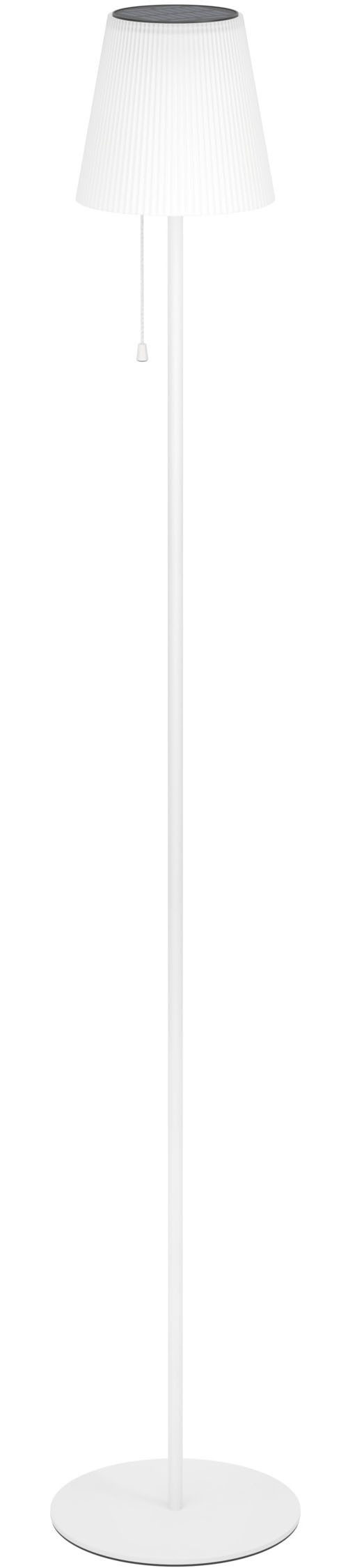 EGLO Stehlampe SCORDIANO-L Stehlampe - Stahl - SOLAR-LED - 2,3W - IP44, Ein-/Ausschalter, USB-Anschluss mit Ladefunktion, LED fest integriert, Kaltweiß, Neutralweiß, Warmweiß, Standleuchte, Leselampe, Wohzimmer, Schlafzimmer, H120 x Ø13 cm