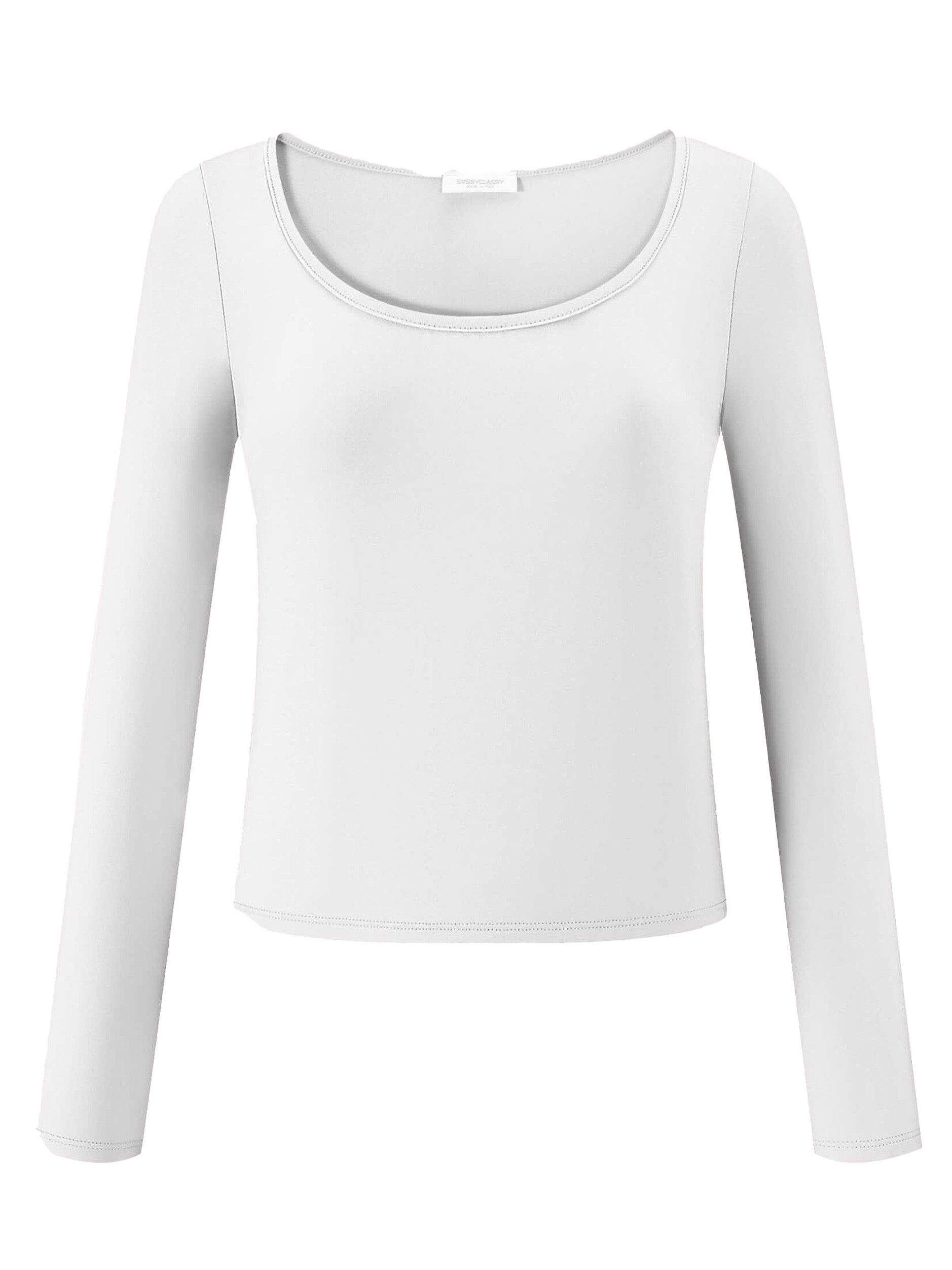 SASSYCLASSY Langarmshirt Langarmshirt Damen mit Ausschnitt Casual Chic Lang günstig online kaufen