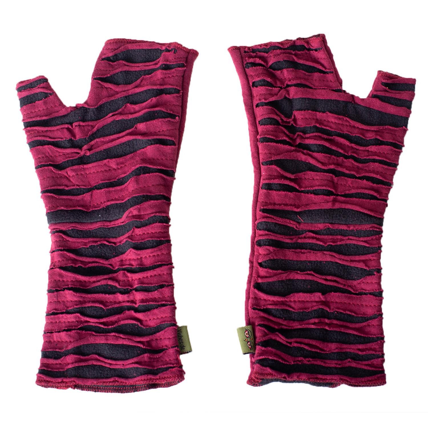 Vishes Armstulpen Warme Blumen bestickte Handstulpen, außen Baumwolle, innen Fleece Alternative Bekleidung, Ethno, Hippie, Retro Style