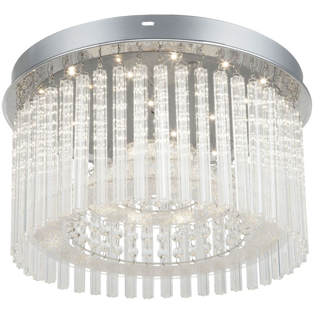 GLOBO LIGHTING LED Deckenleuchte, LED-Leuchtmittel fest verbaut, Neutralweiß, Deckenlampe Kristalllampe Deckenleuchte Glas LED Schlafzimmerlampe