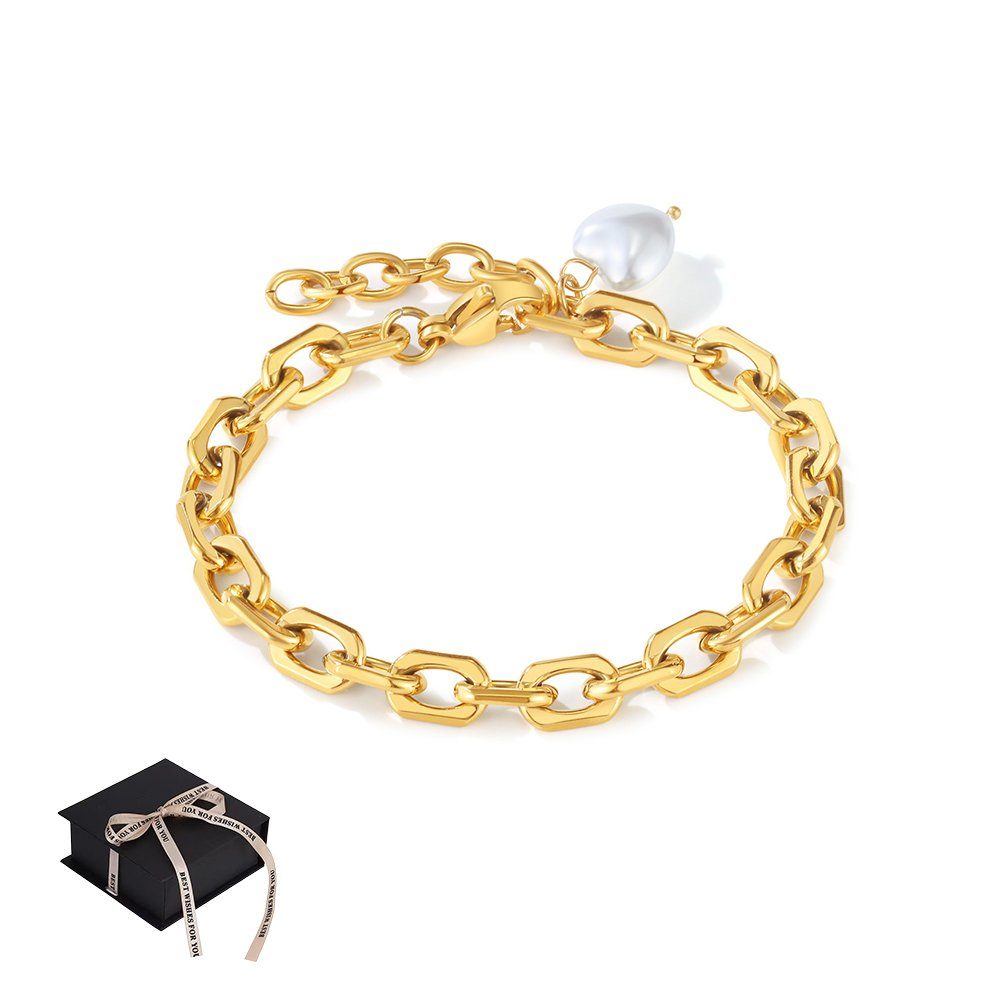 Invanter Bettelarmband Persönlichkeit Einfache Liebe Perlenarmband Frau Gold | Bettelarmbänder