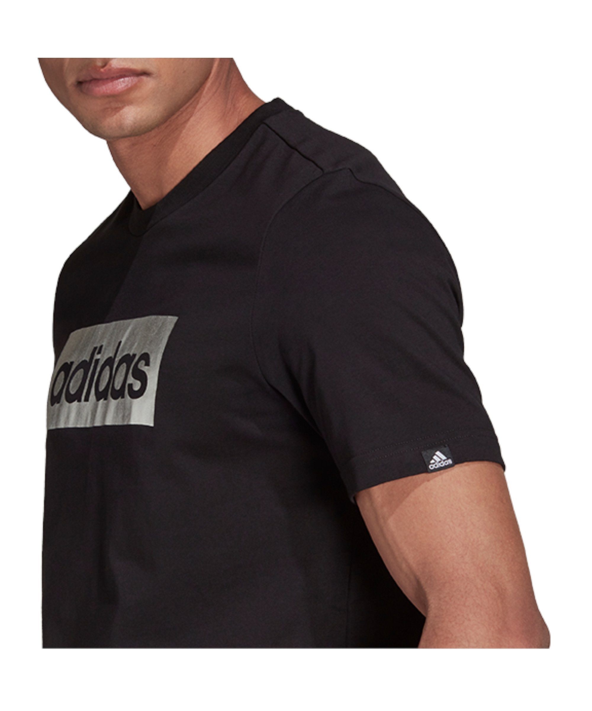 adidas Performance T-Shirt Foil default Box T-Shirt schwarzsilber