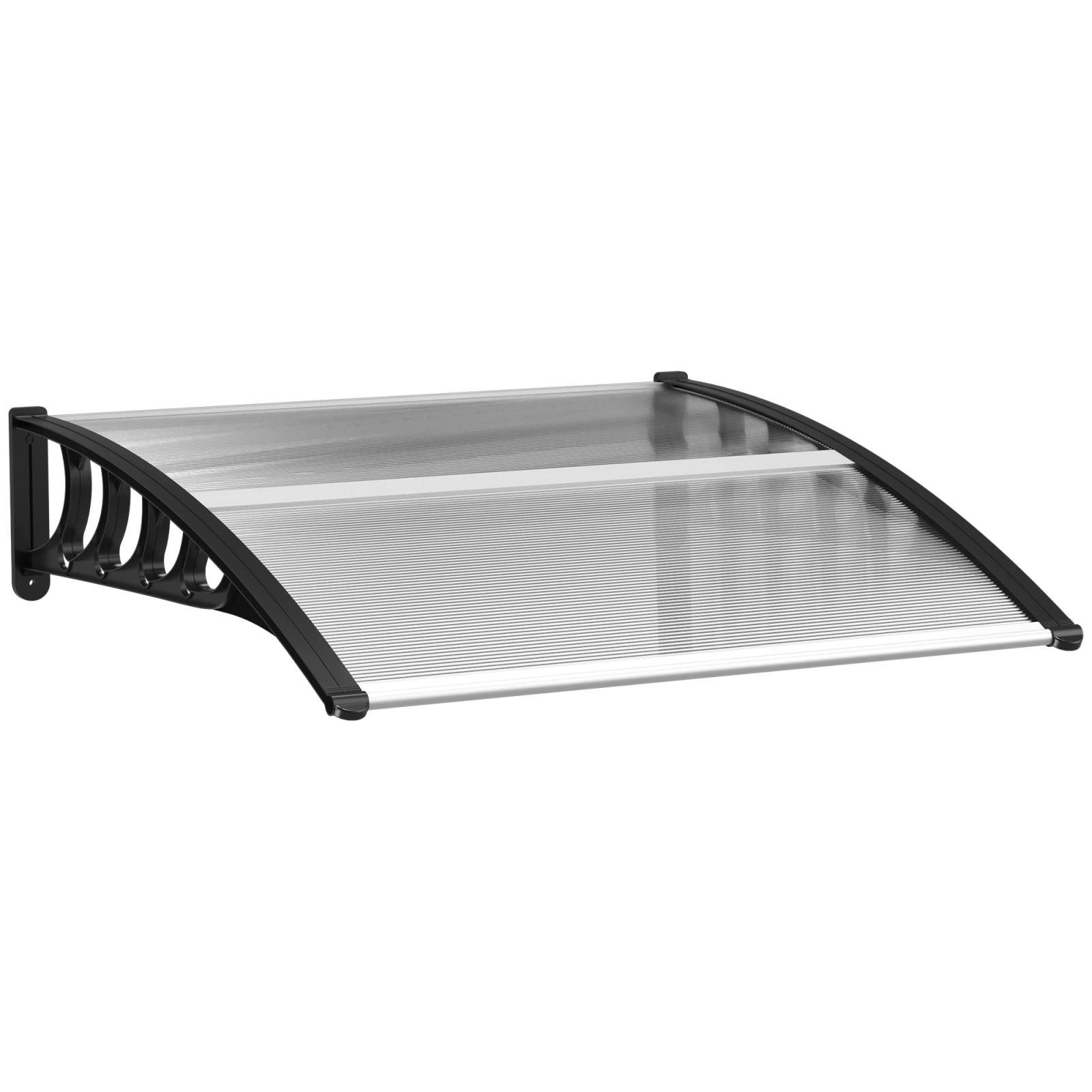 FELIXLEO Pultvordach Pultvordach Vordach Haustür 103 x 96 5 x 27 cm Überdachung UV Schwarz