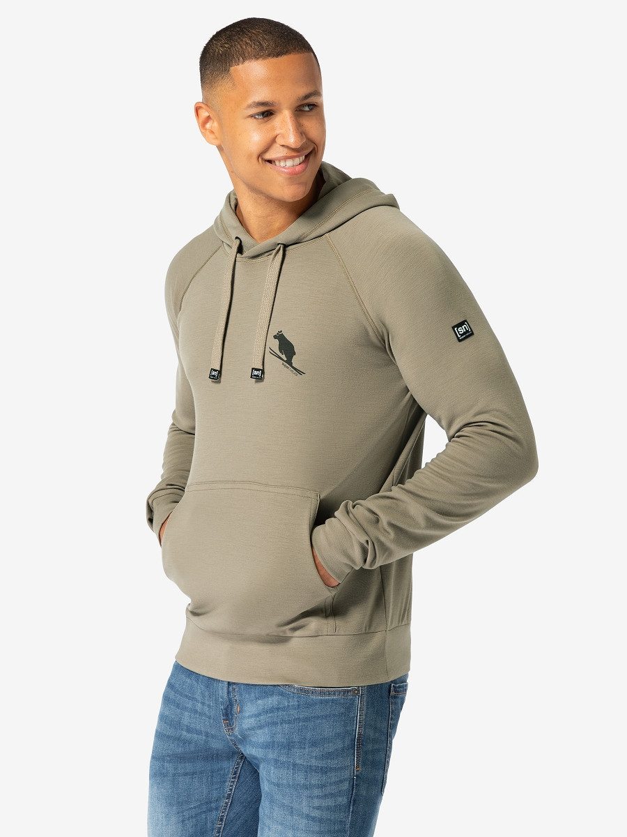 SUPER.NATURAL Sweatshirt für Herren, Merino FAVOURITE FLEAR mit Bär Motiv
