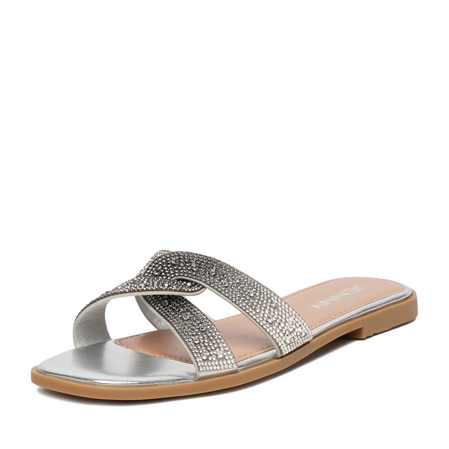 Jenny Jenny Damen-Flip-Flops in Silber Badepantolette