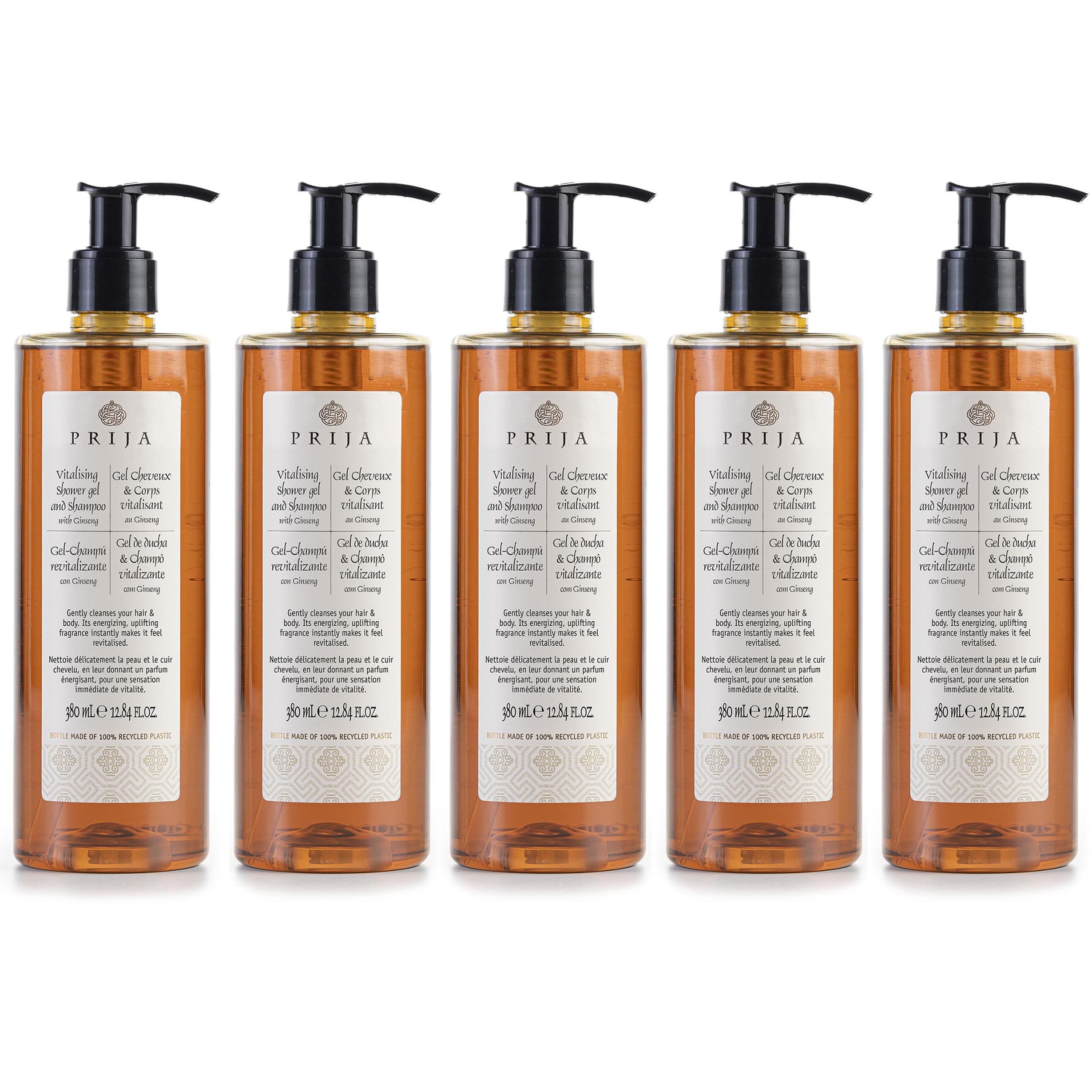 PRIJA Duschgel PRIJA 2in1-Flüssigshampoo und Duschgel mit Ginseng-Extrakt, vegan