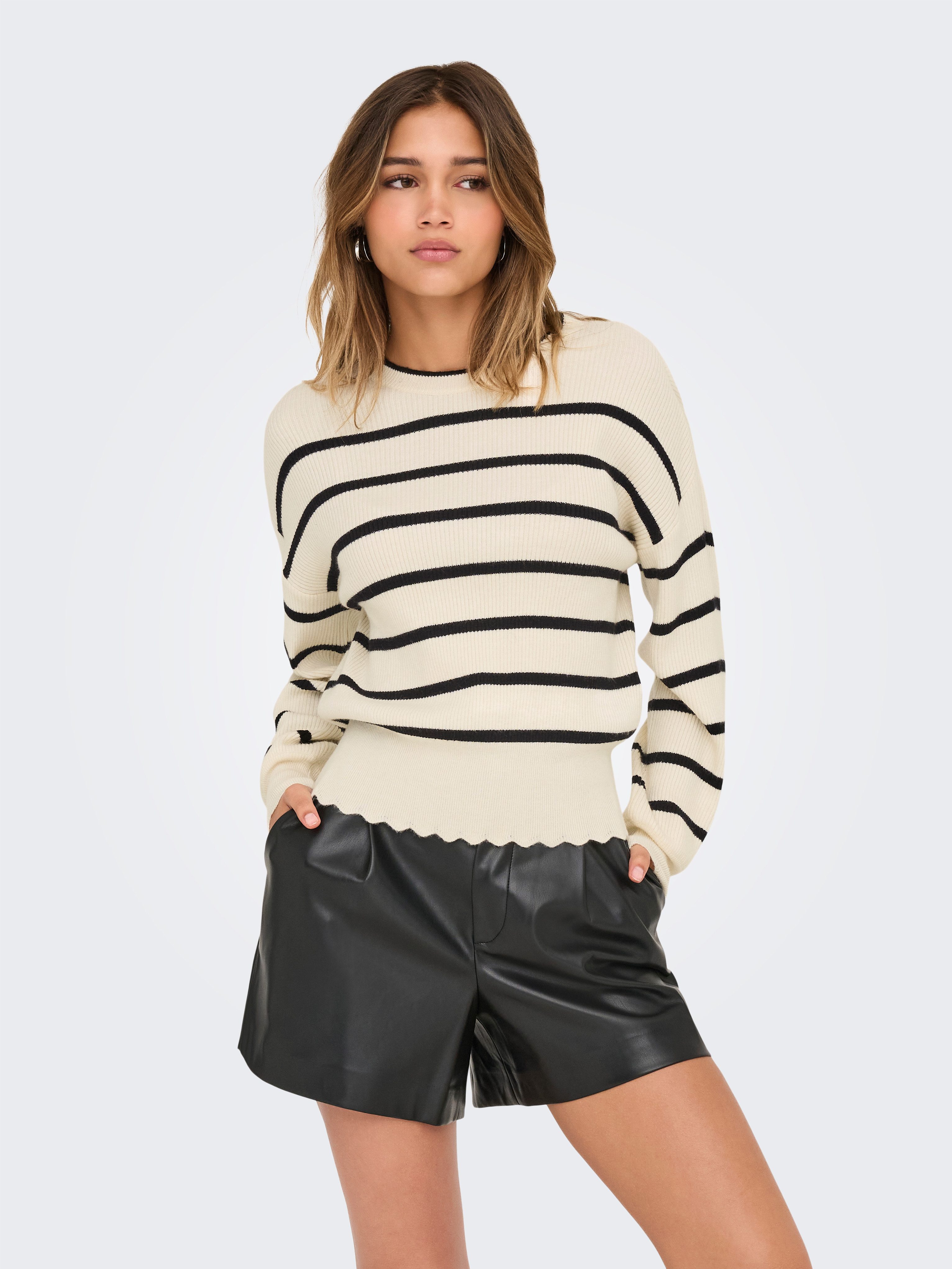 ONLY Rundhalspullover ONLIBI LS O-NECK NOOS KNT günstig online kaufen