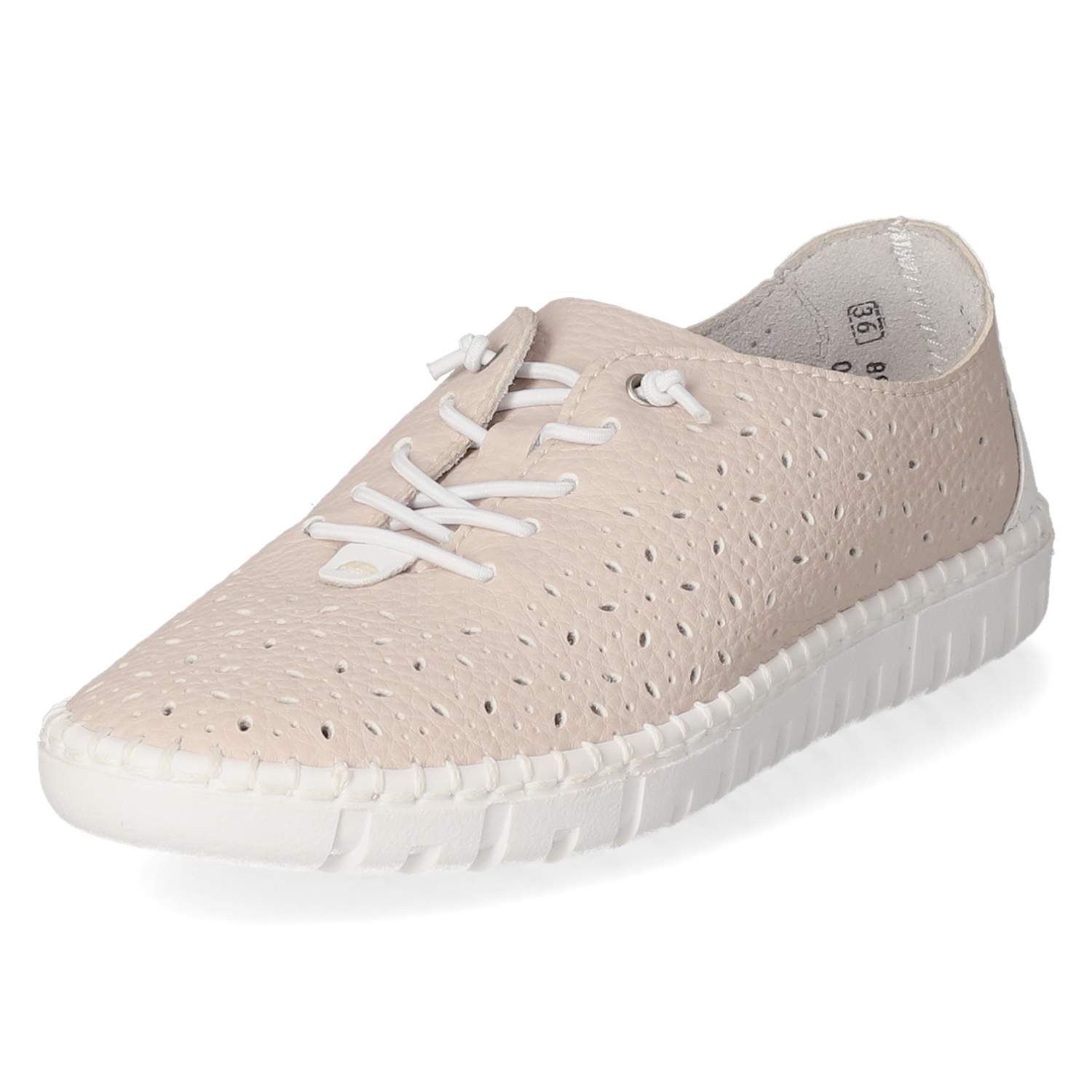 Rieker Rieker M2356-31 Damen Glattleder taupe Schnürschuh