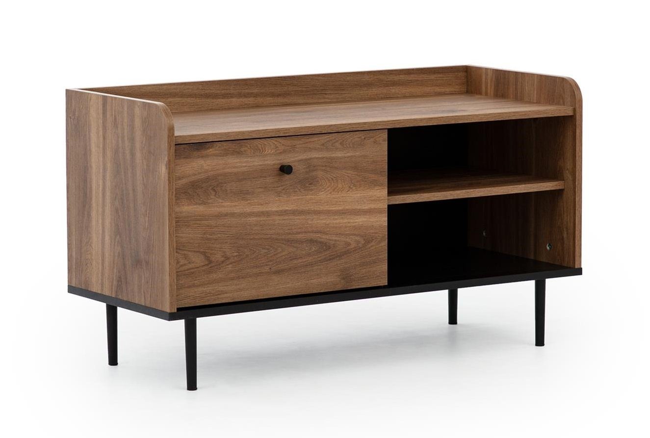 Furnix TV-Schrank VASINIE Sideboard Klapptür Brandy-Castello-Holz x Scharniere B100 cm, Close T40 Fächer Soft & H56,2 x offene in