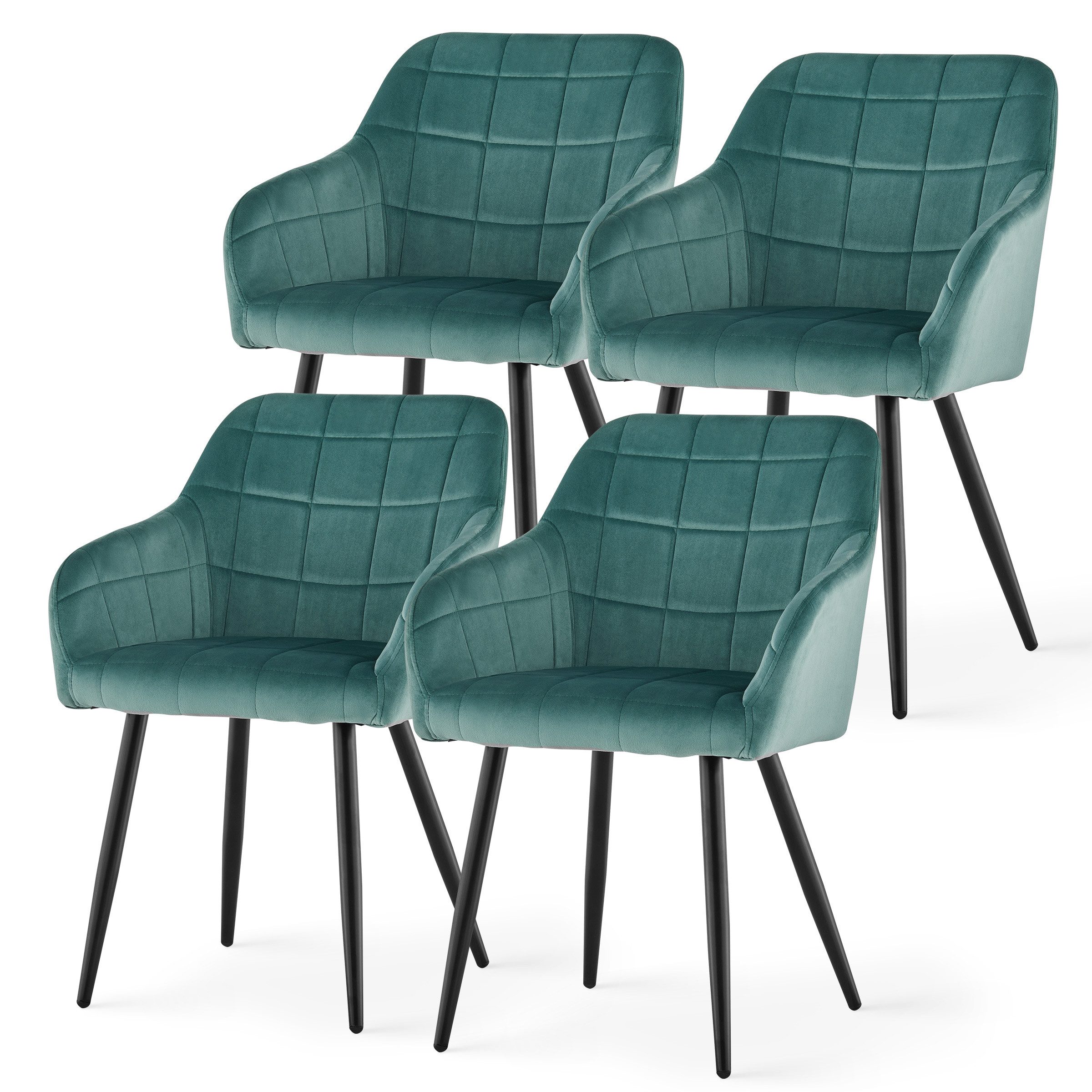 Ofcasa Esszimmerstuhl Polsterstühle (4er Set), Samt günstig online kaufen
