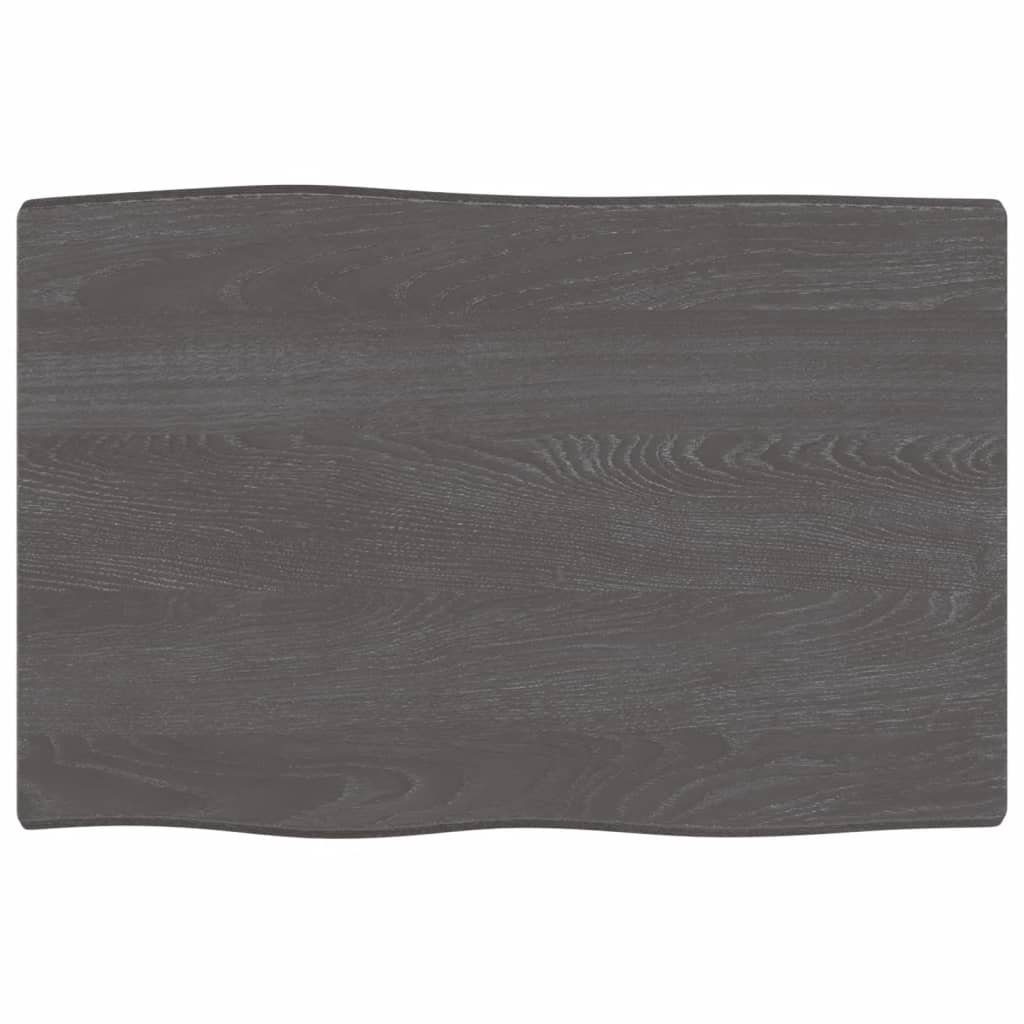 furnicato Tischplatte 60x40x(2-6) cm Massivholz Behandelt Baumkante (1 St) | Tischplatten