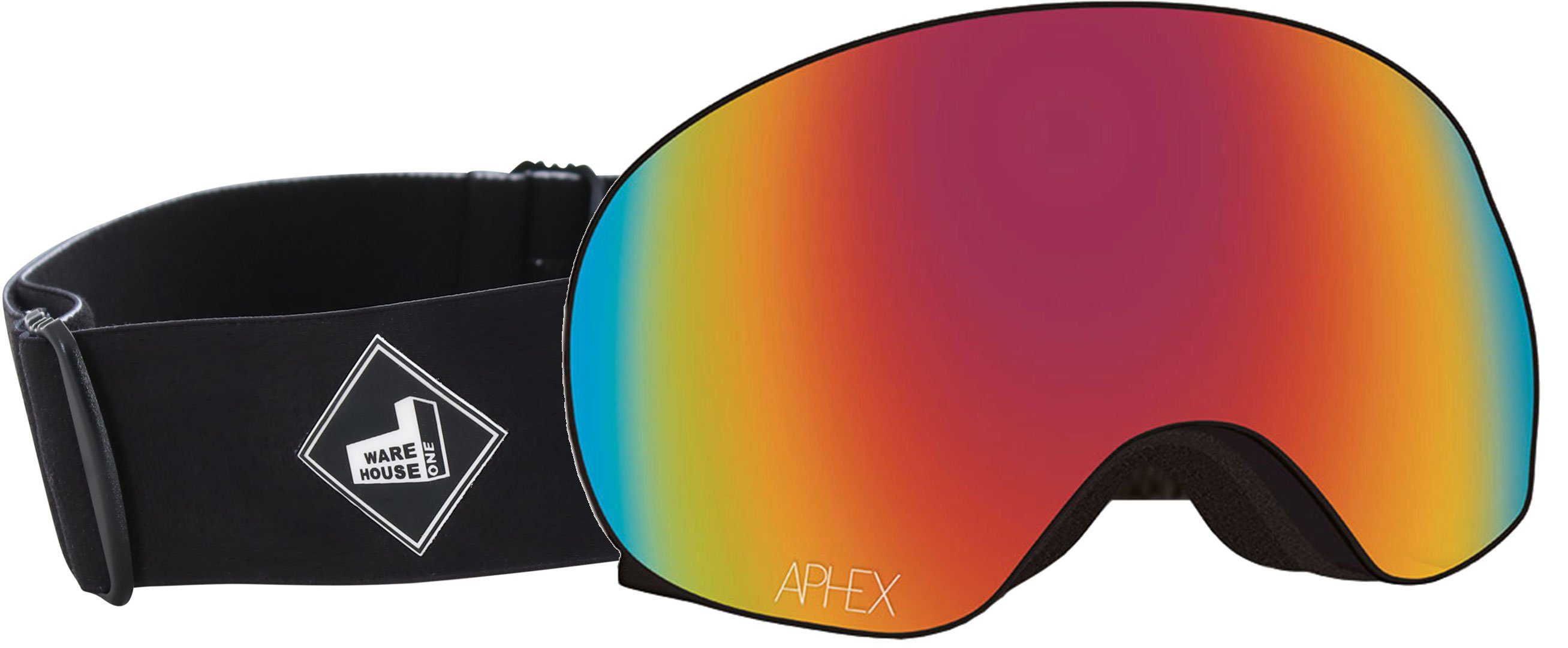 Aphex THE Schneebrille Magnet APHEX + XPR black Snowboardbrille Glas EDITION strap ONE