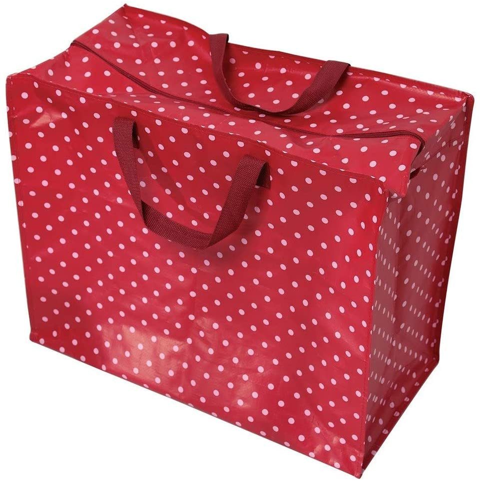 Rex London Tragetasche XXL Einkaufstasche Rot Retrospot Shopper faltbar Tragetasche groß