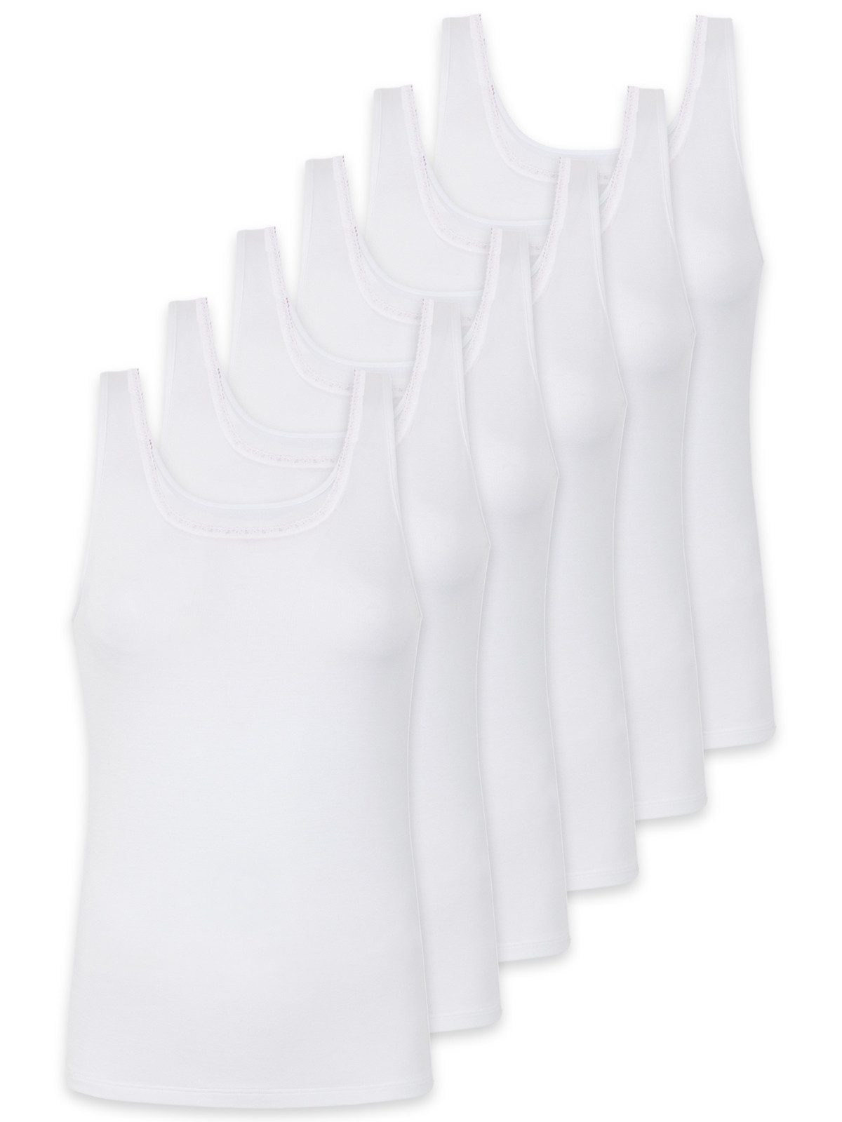 Achseltop 6er Pack Damen Achseltop Baumwolle